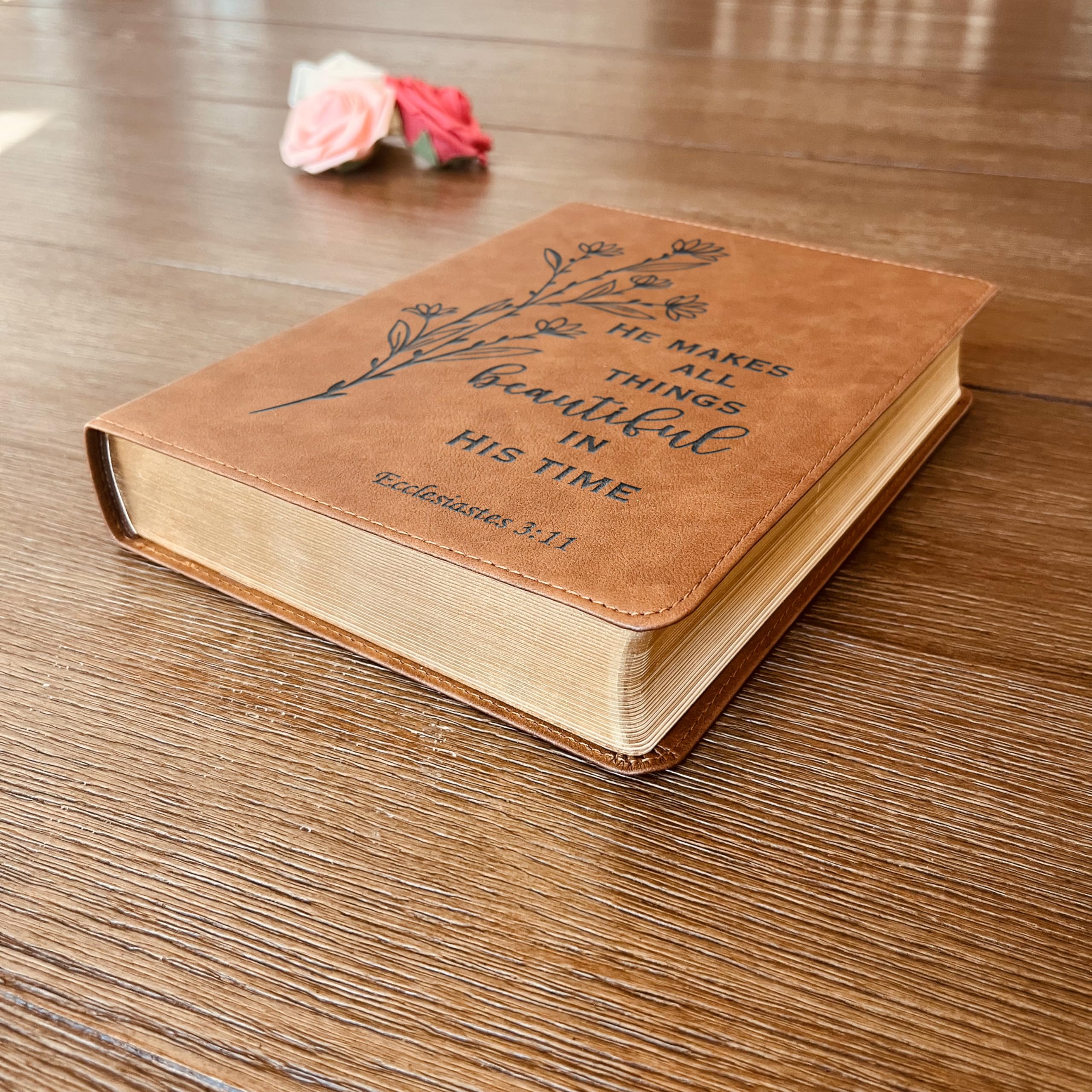 Personalized KJV Bible with Wide Margins - Custom Engraved King James Version Bible for Women & Men - Perfect Christian Gift for Baptism, Confirmation & Bible Study