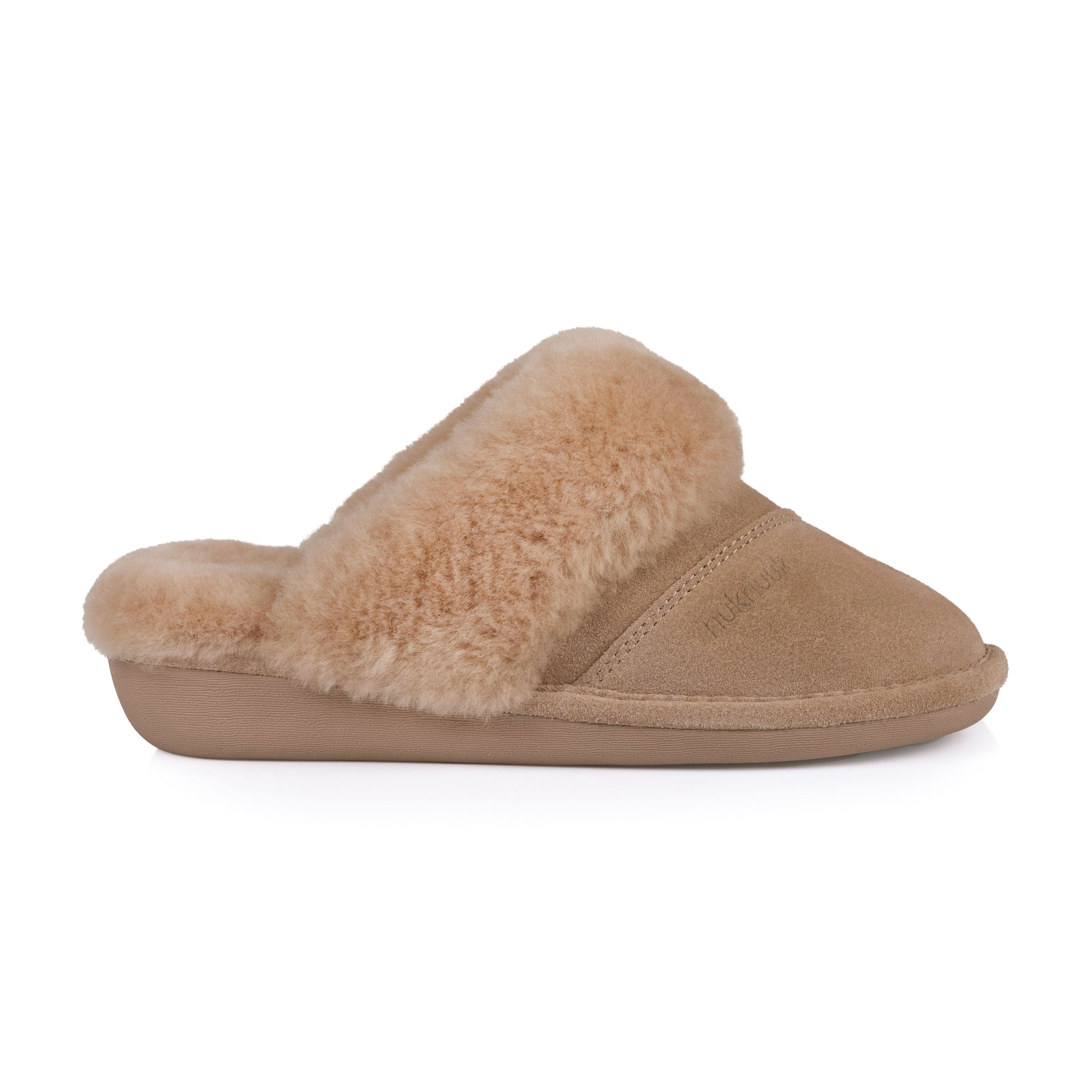 Joy Women's Fuzzy House Slippers - Soft Indoor/Outdoor Comfort Slides with Memory Foam (Bronze) - Perfect for Home, Lounge & Backyard Relaxation