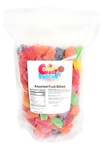 Sarah's Candy Factory Assorted Fruit Slice Candies - 5 Lbs Bulk Bag - Sweet & Tangy Fruit Flavors for Parties, Baking & Gifts