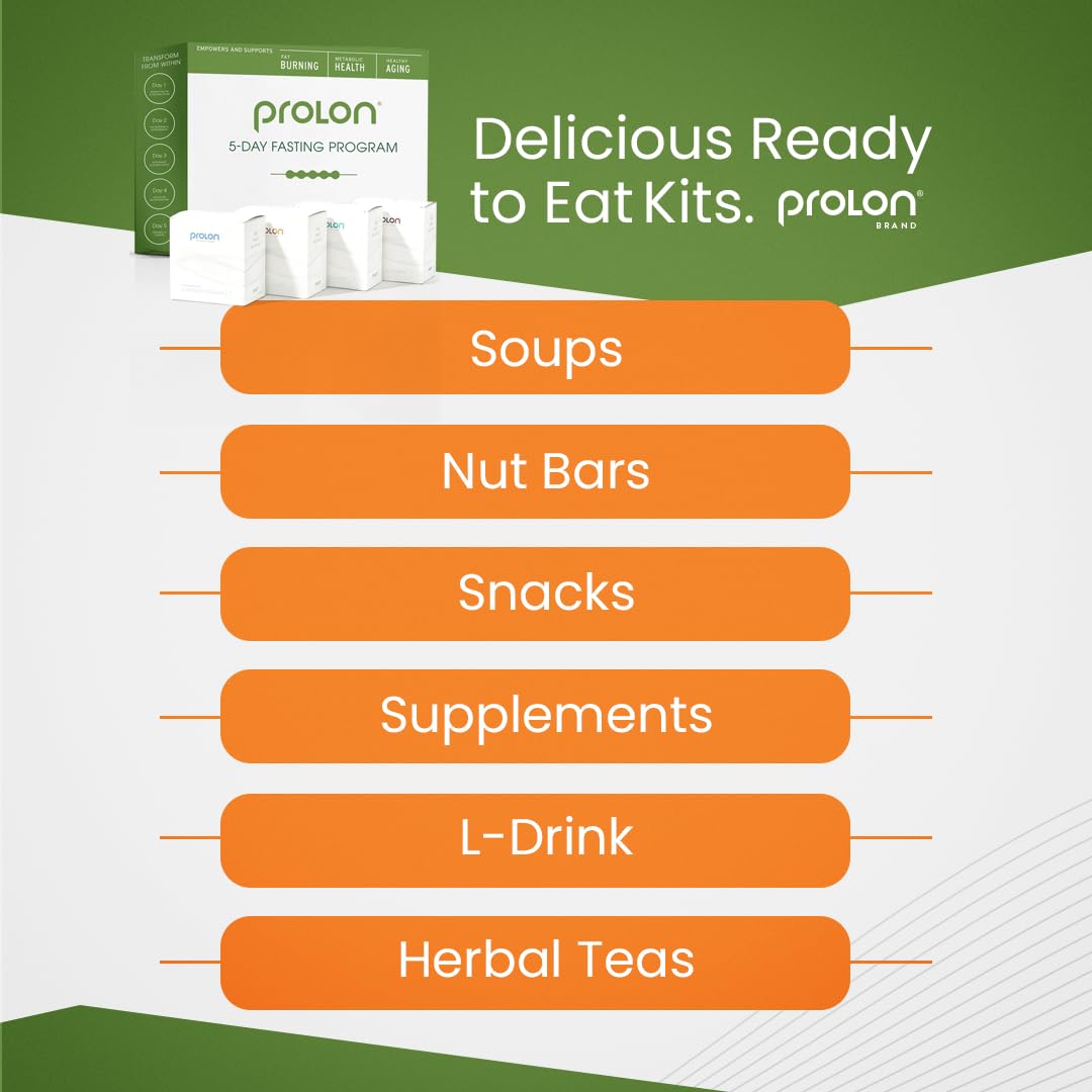 ProLon 5-Day Fasting Kit for Weight Loss & Wellness | Scientifically-Backed Fasting Program for Women & Men | 100% Plant-Based Low-Calorie Meals & Snacks | Supports Intermittent Fasting & Ketosis | Perfect for Busy Professionals & Health Enthusiasts | Use During Workdays, Travel or Lifestyle Reset