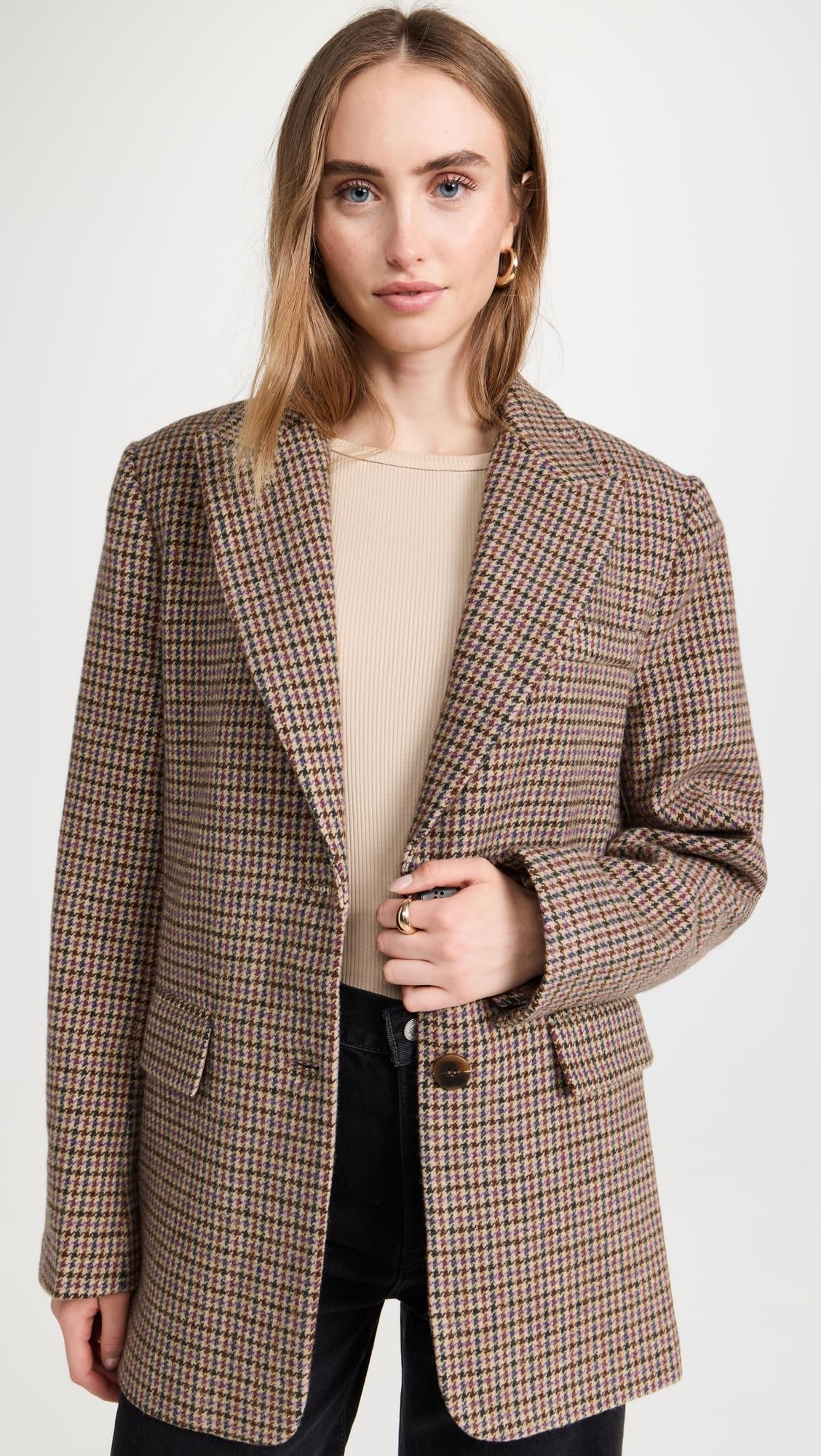 ASTR the Label Women's Pauline Blazer - Tailored Slim Fit Jacket for Work & Office | Professional Women's Blazer for Business, Interviews & Formal Occasions
