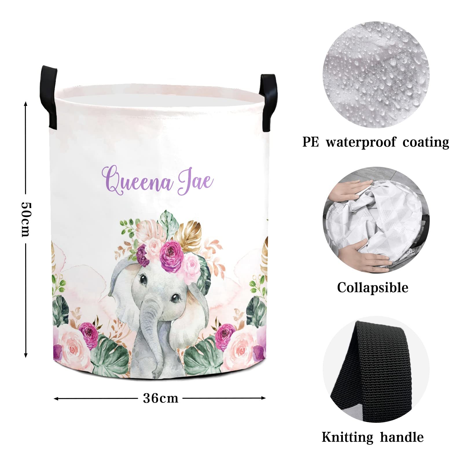 Waterproof Oxford Fabric Storage Bin - Unicorn Dots Hearts Design for Laundry Hamper, Toy Organizer, Gift Basket | Perfect for Bedroom, Nursery & Clothes Storage | Durable & Stylish Home Organization Solution