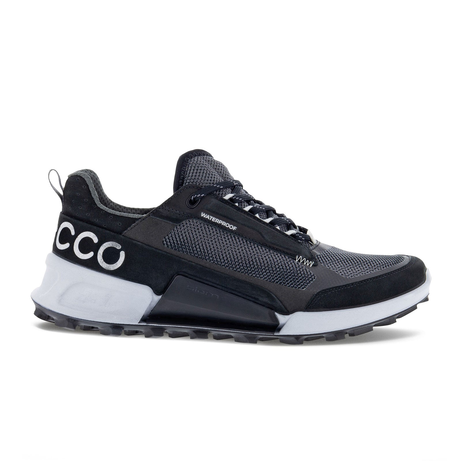 ECCO BIOM 2.1 X MTN Low Waterproof Trail Running Shoes for Men - Black/Magnet/Black - Lightweight Hiking Boots for Outdoor Adventures & Mountain Trekking