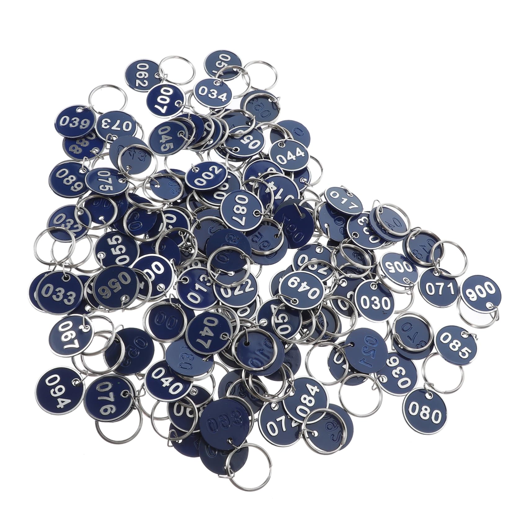 SAFIGLE 100pcs Aluminum Luggage Tags - Durable Numbered ID Tags for Travel, Hotels & Key Organization - Perfect for Suitcases, Backpacks & Keychains