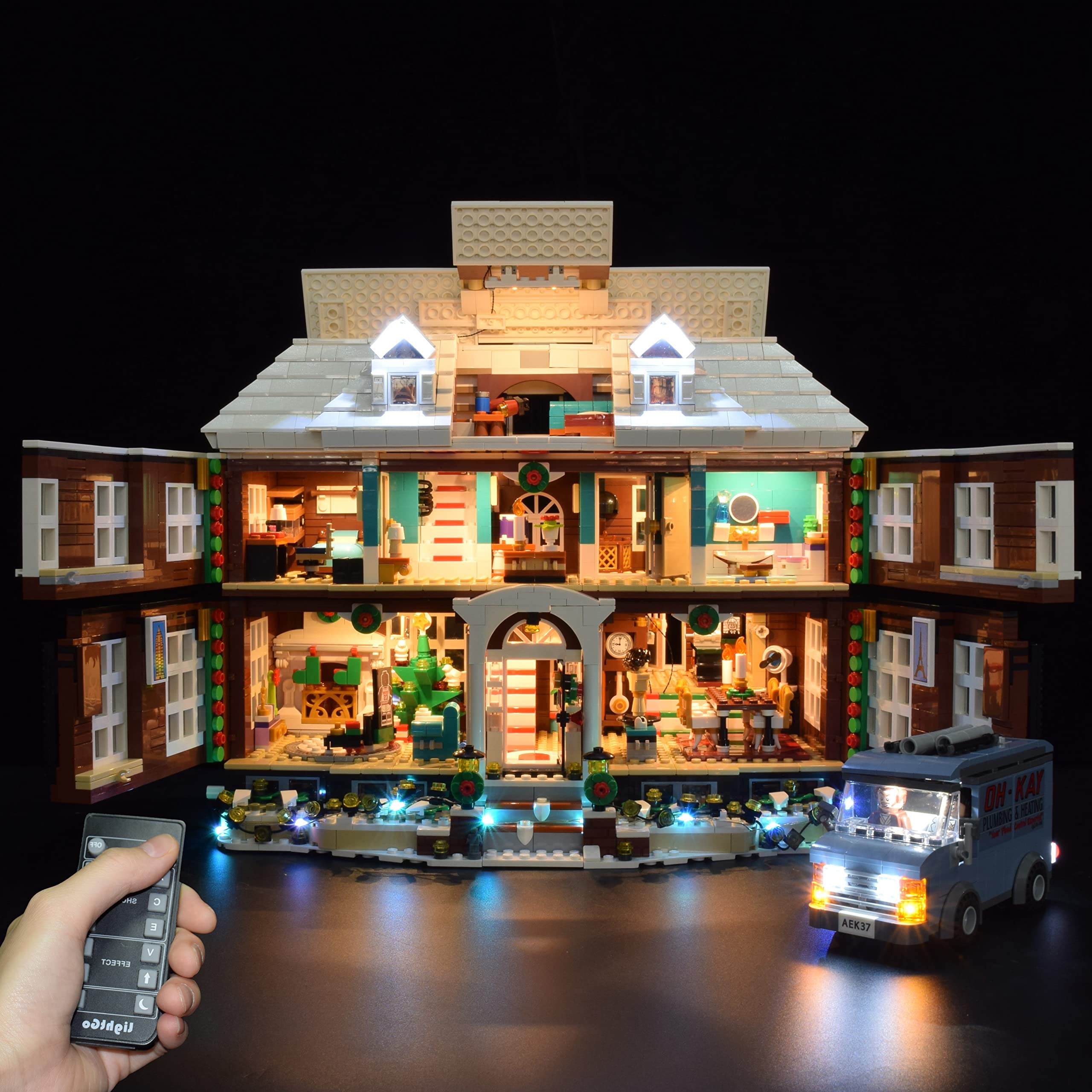 LED Lighting Kit for Lego 21330 Home Alone Building Set - Remote Control Version (Excludes Lego Model) - Perfect for Display & Nighttime Play