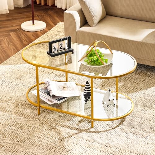 Clear-oval Bright Gold
