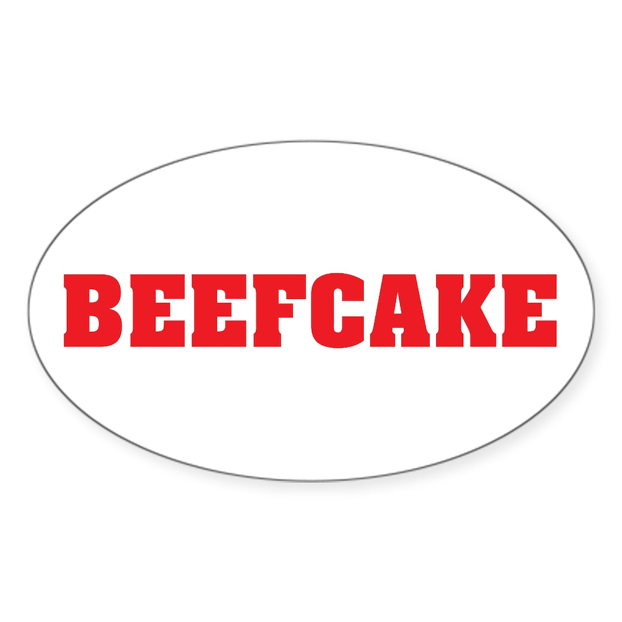 Beefcake Oval Sticker for Cars & Bumpers - Durable Vinyl Decal