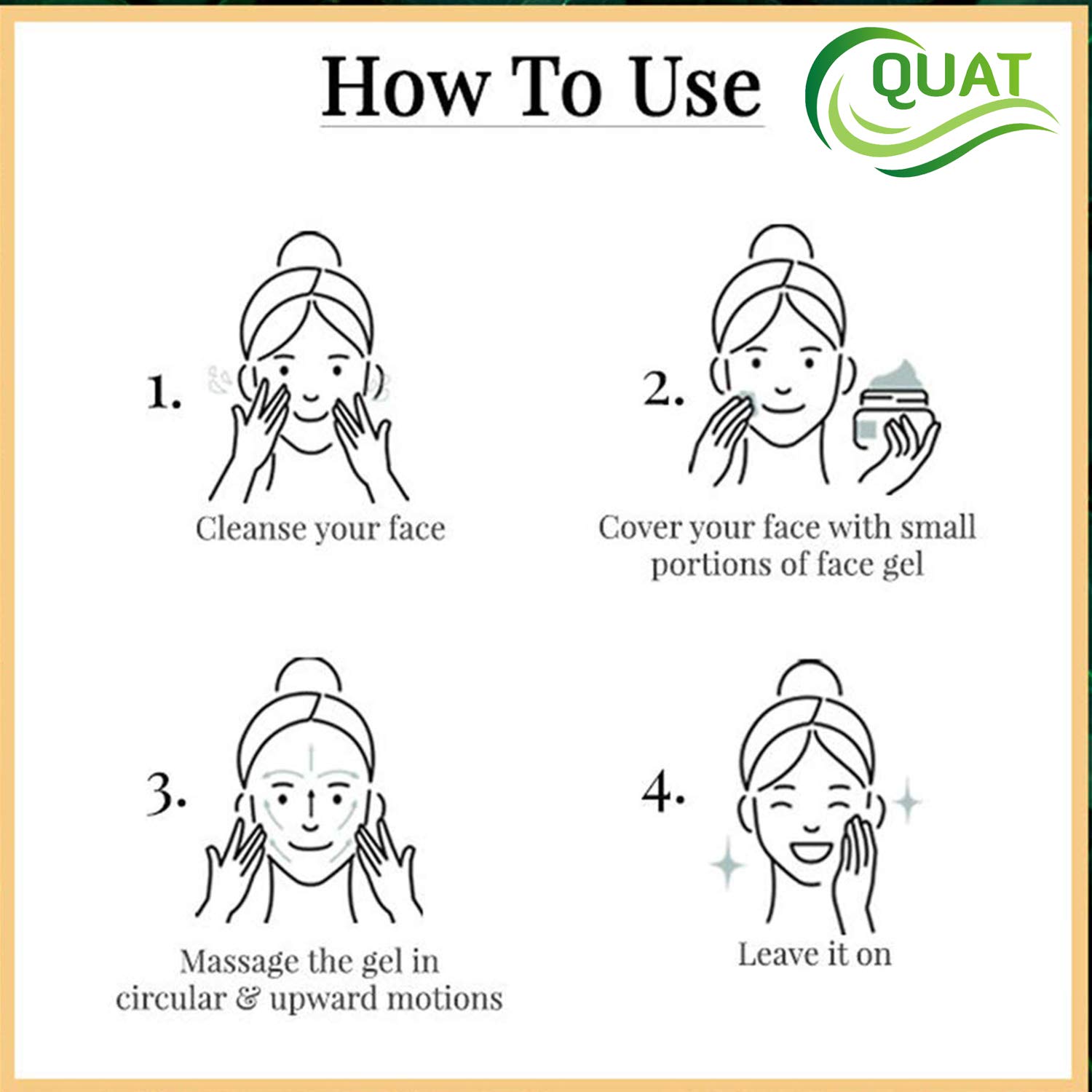Quat Tea Tree Face Gel for Acne & Scar Treatment - 100g Anti-Blemish Gel for Glowing Skin, Oily Skin Care - Women & Men | Daily Skincare Routine, Post-Workout Face Care, Travel Essential