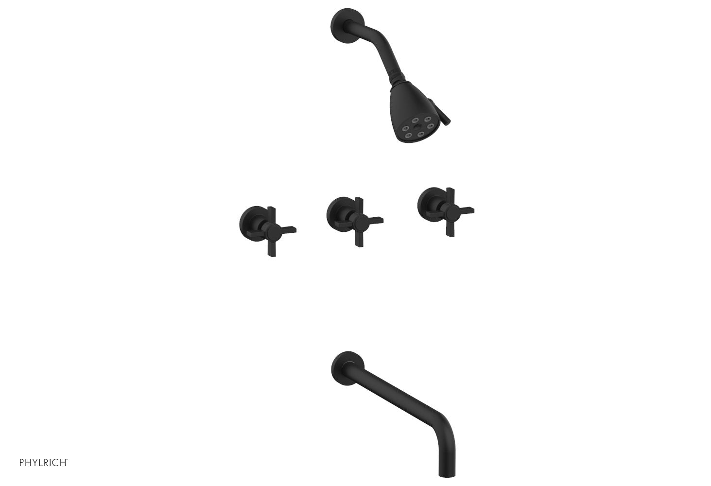 Premium 3-Handle Tub and Shower Faucet Set with 14