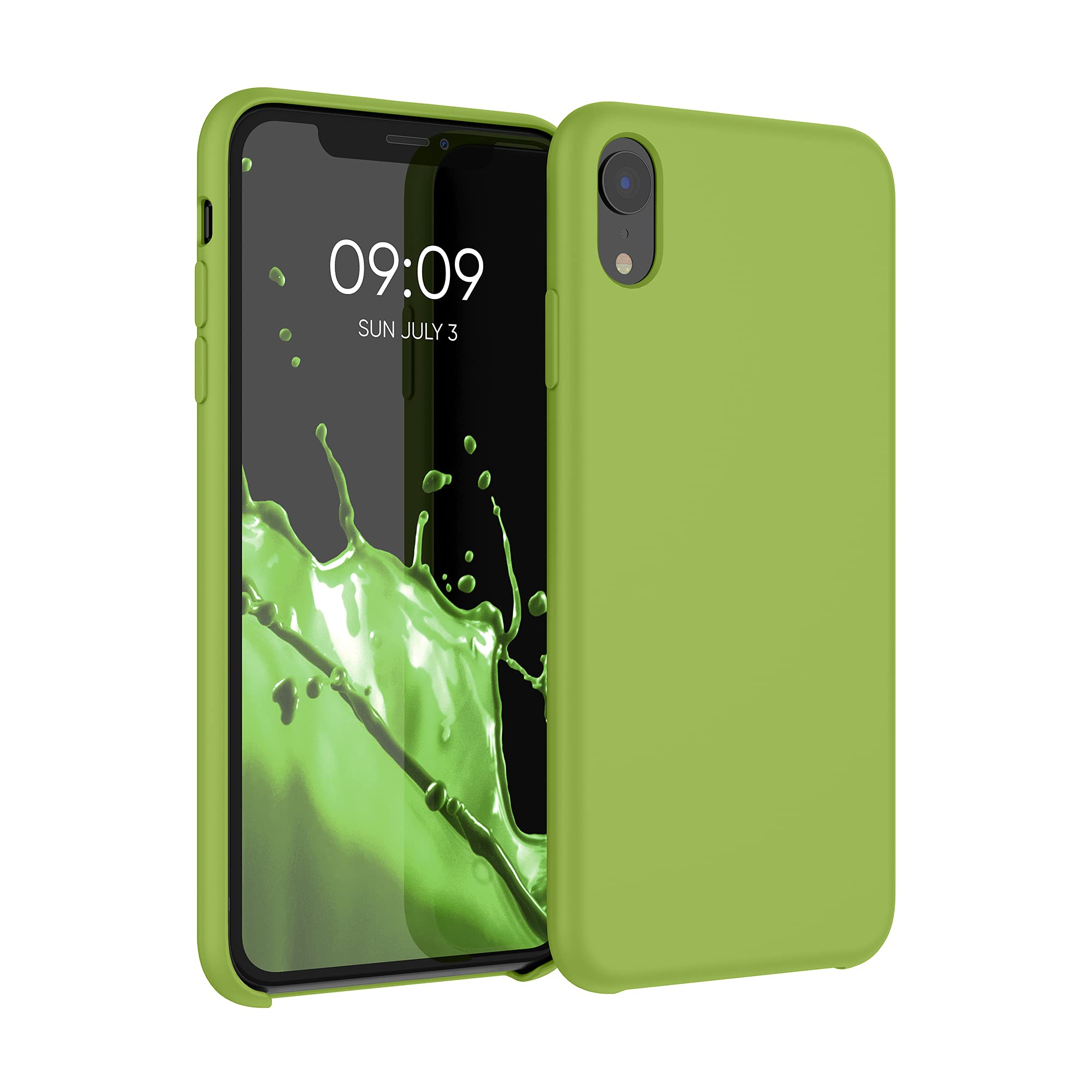 kwmobile TPU Silicone Case for Apple iPhone XR - Soft Protective Phone Cover in Green Peppercorn | Shockproof & Slim Design for Everyday Use