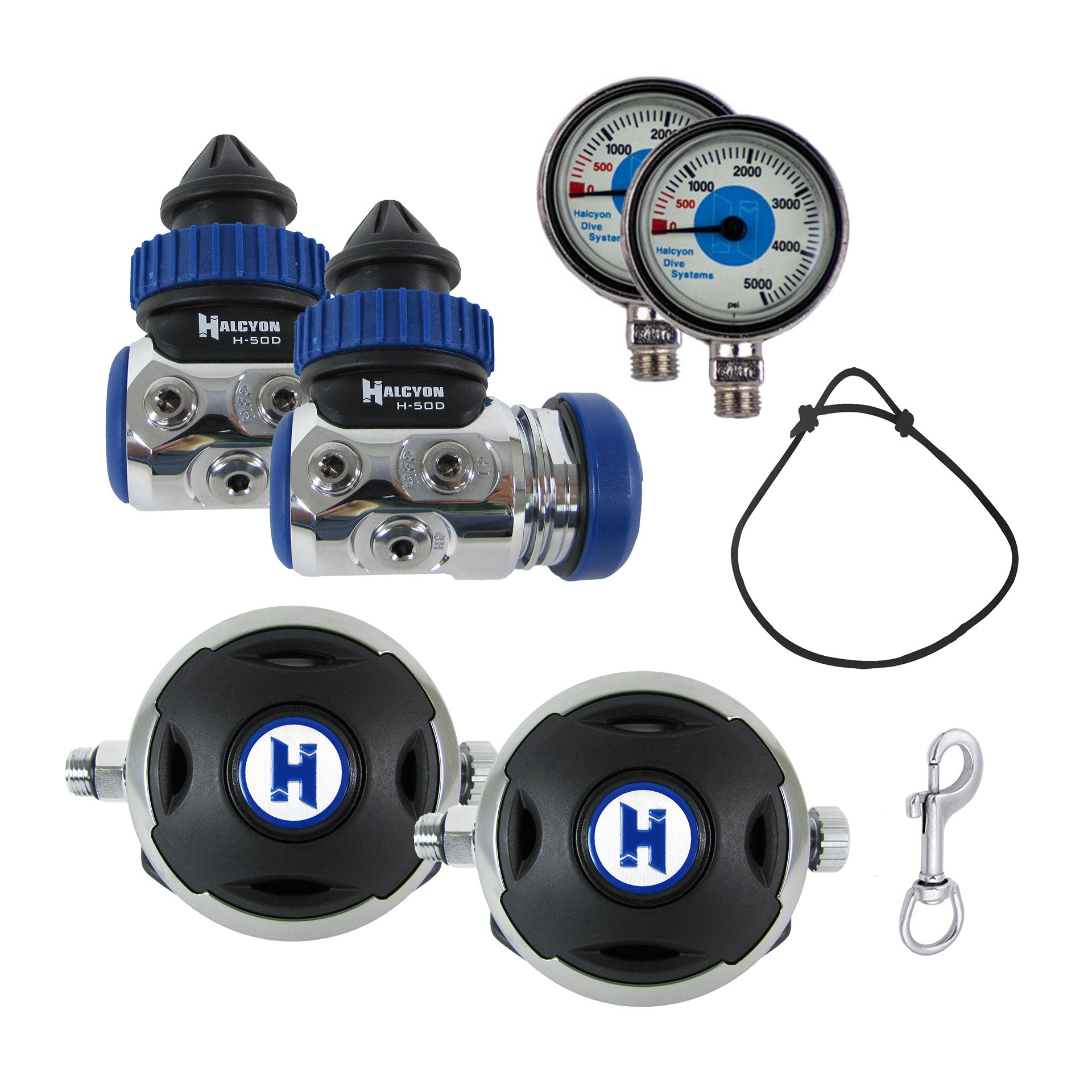 Halcyon H-50D Sidemount Regulator Package - Premium Scuba Diving Gear for Cave & Technical Diving | Perfect for Underwater Exploration & Advanced Diving Adventures