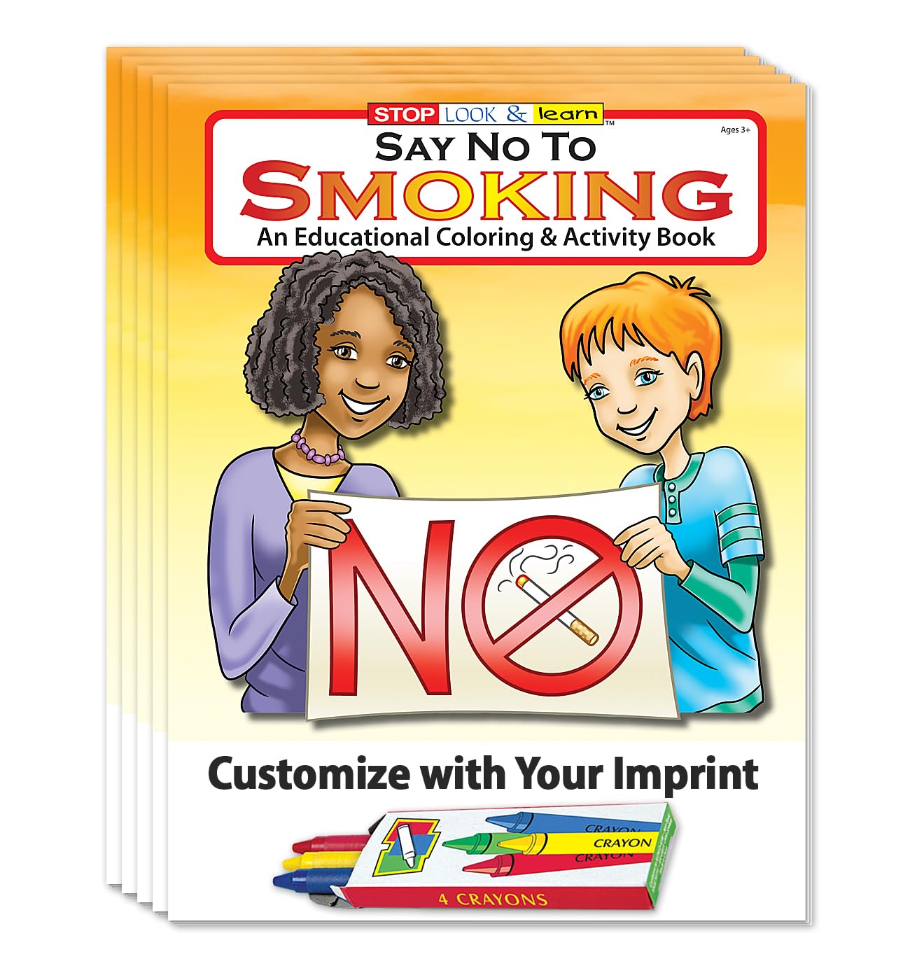 ZOCO Anti-Smoking Educational Coloring Books for Kids - 250 Pack with Crayons | Fun Activities, Puzzles & Games | Perfect for Schools, Community Events & Health Awareness Programs