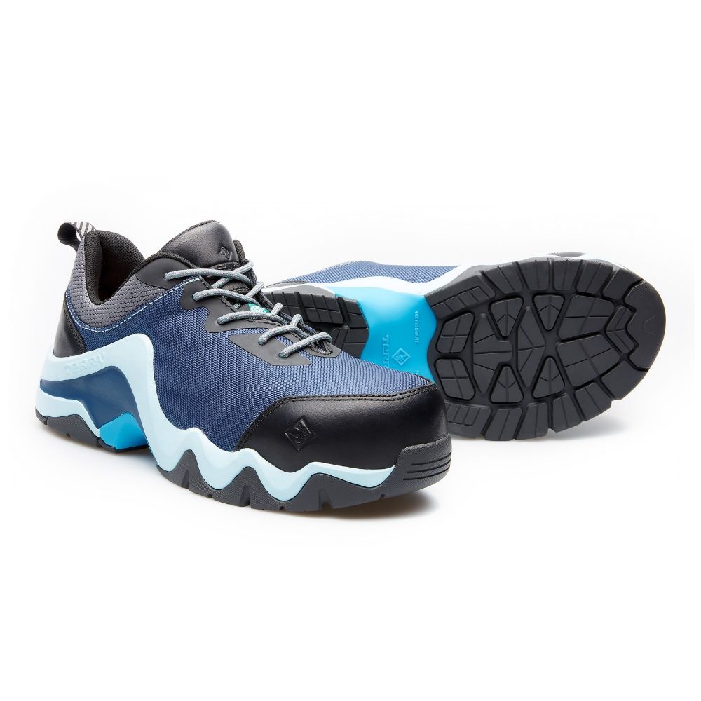 Terra EKG Low Women's Athletic Composite Toe Work Shoes TR0A4NR8B21 - Lightweight Safety Shoes for Women, Non-Slip Work Boots with Steel Toe Protection, Breathable & Comfortable - Perfect for Construction, Warehouse, and Outdoor Work (Ice Blue)