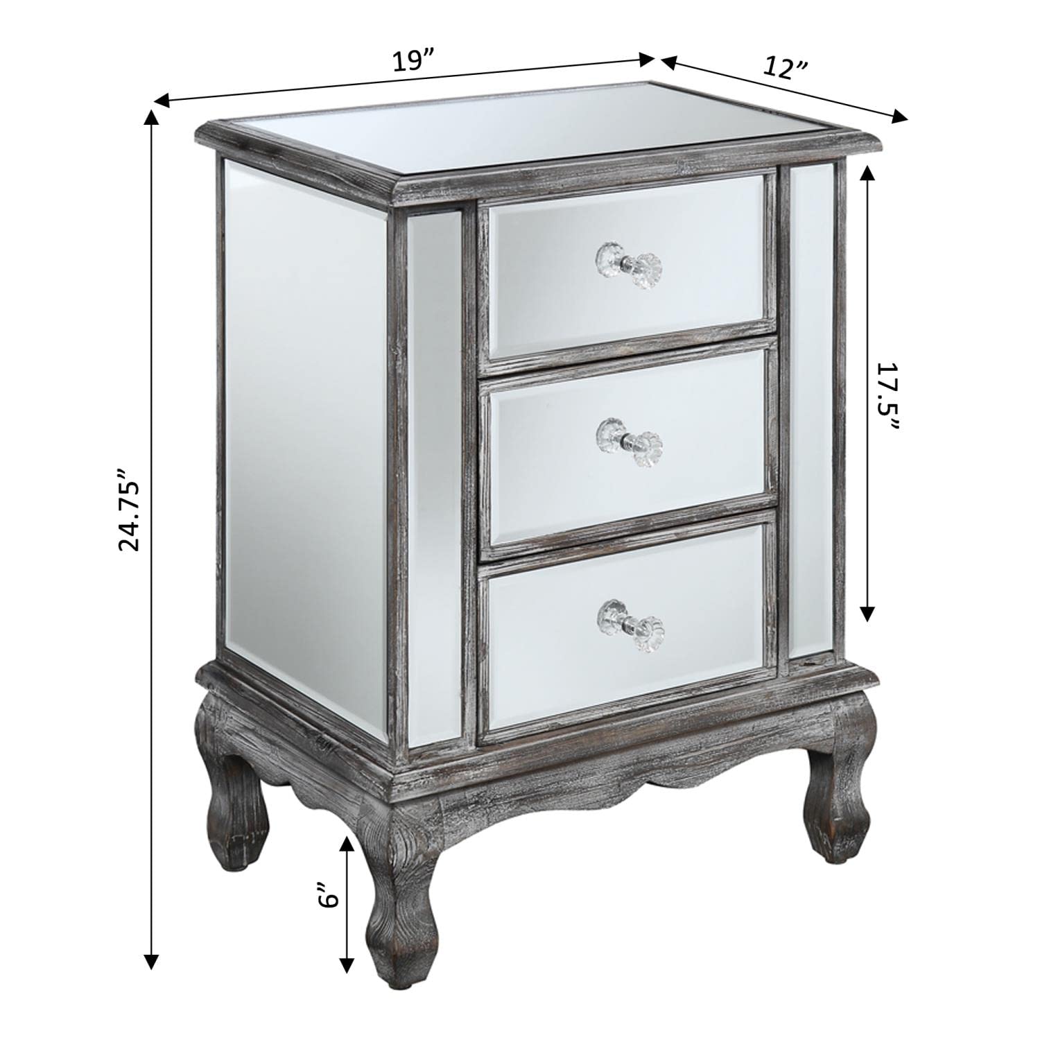 Gold Coast Vineyard Mirrored End Table 19