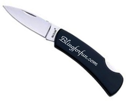 Custom Engraved Stainless Steel Folding Pocket Knife - Black Tactical EDC Knife for Camping, Hiking, Survival & Outdoor Activities