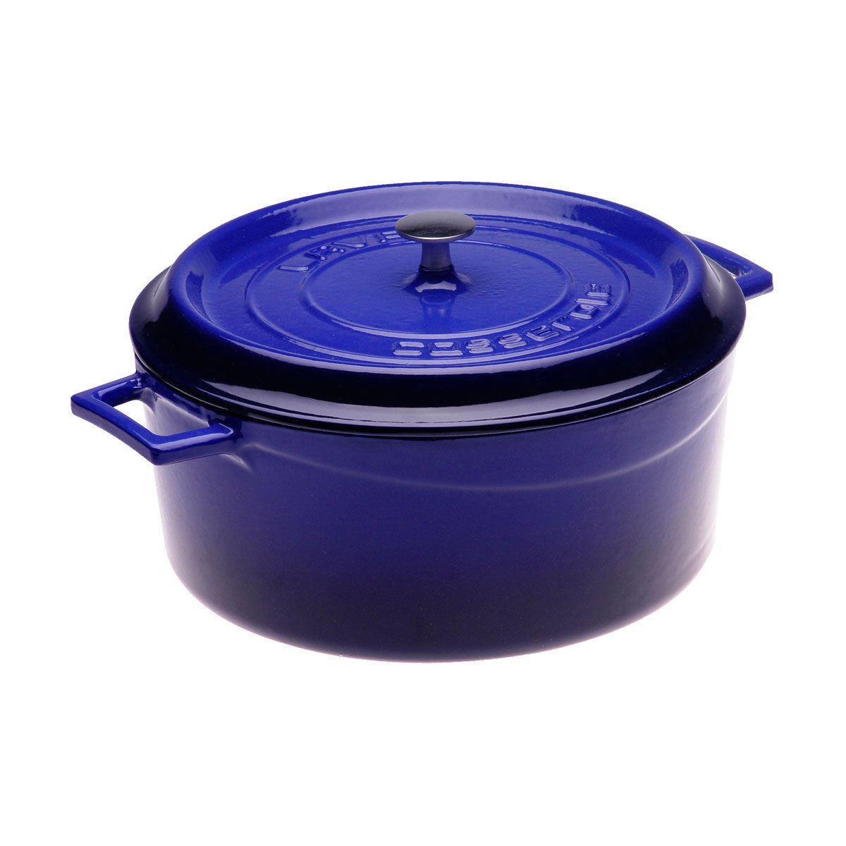Arcata 7 Quart Blue Cast Iron Round Casserole Dish with Lid - Enameled Dutch Oven for Baking, Roasting & Serving - Perfect for Soups, Stews, Bread & Family Dinners