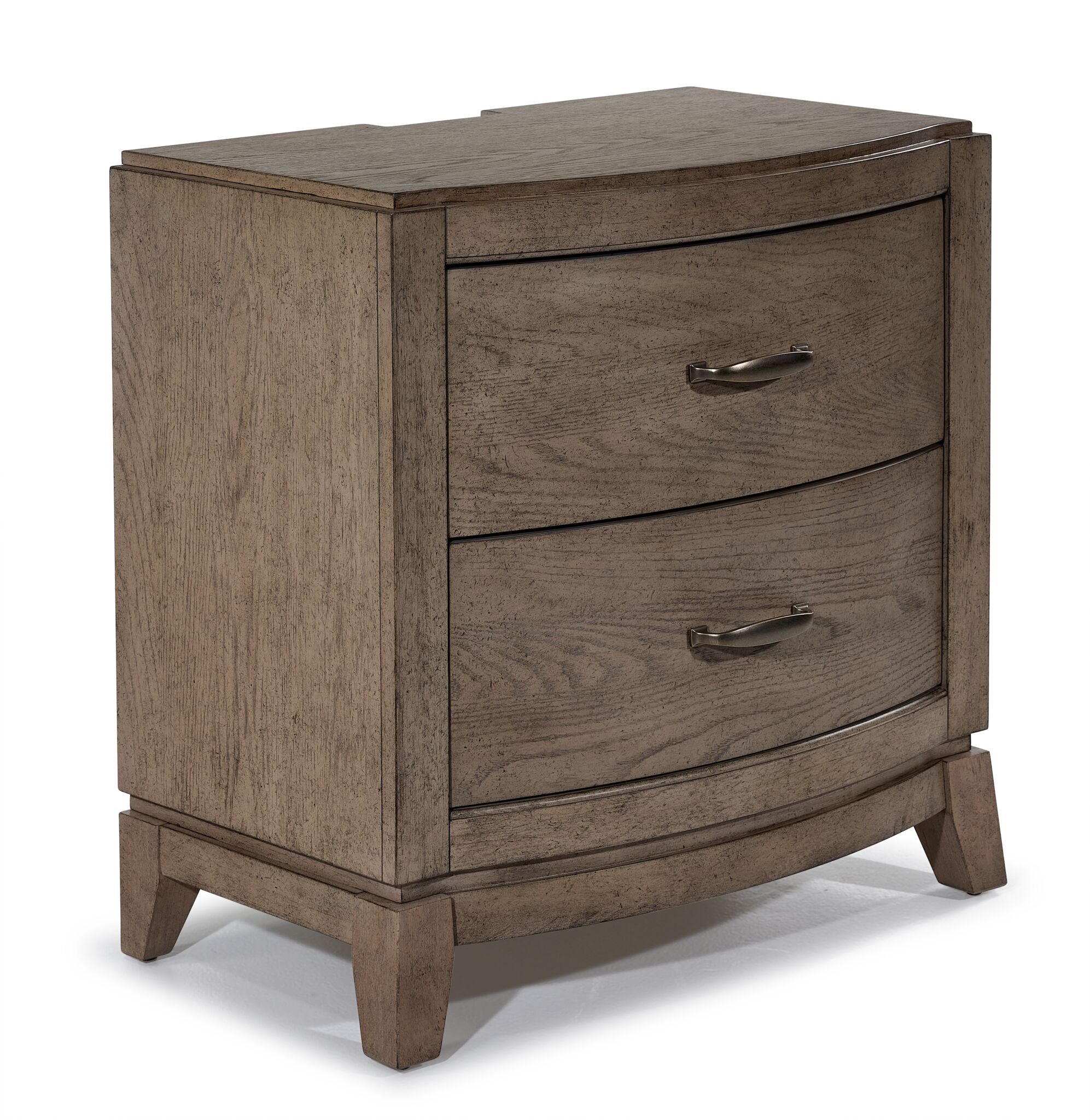 Camelot Night Stand - Burnished Beige Finish Bedside Table for Bedroom, Living Room & Office | Compact End Table with Storage Shelf