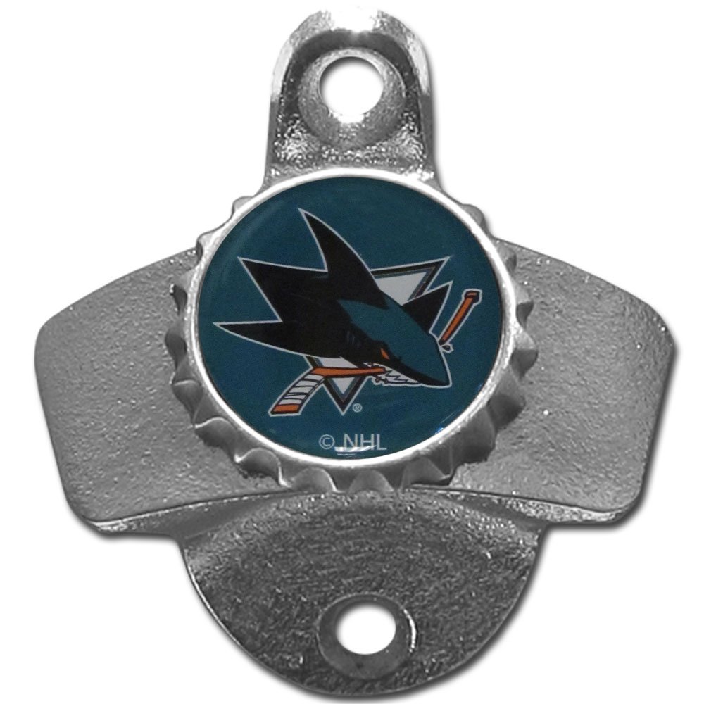 NHL Wall Mounted Bottle Opener - Officially Licensed Hockey Bar Accessory for Home, Man Cave & Game Room Decor - Perfect for Beer Bottles & Cans at Parties & Sports Events