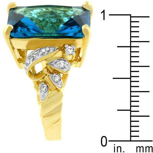 Blue Lagoon Cocktail Ring - Elegant Statement Jewelry for Women | Perfect for Parties, Weddings & Evening Events | Handmade Sterling Silver Fashion Ring