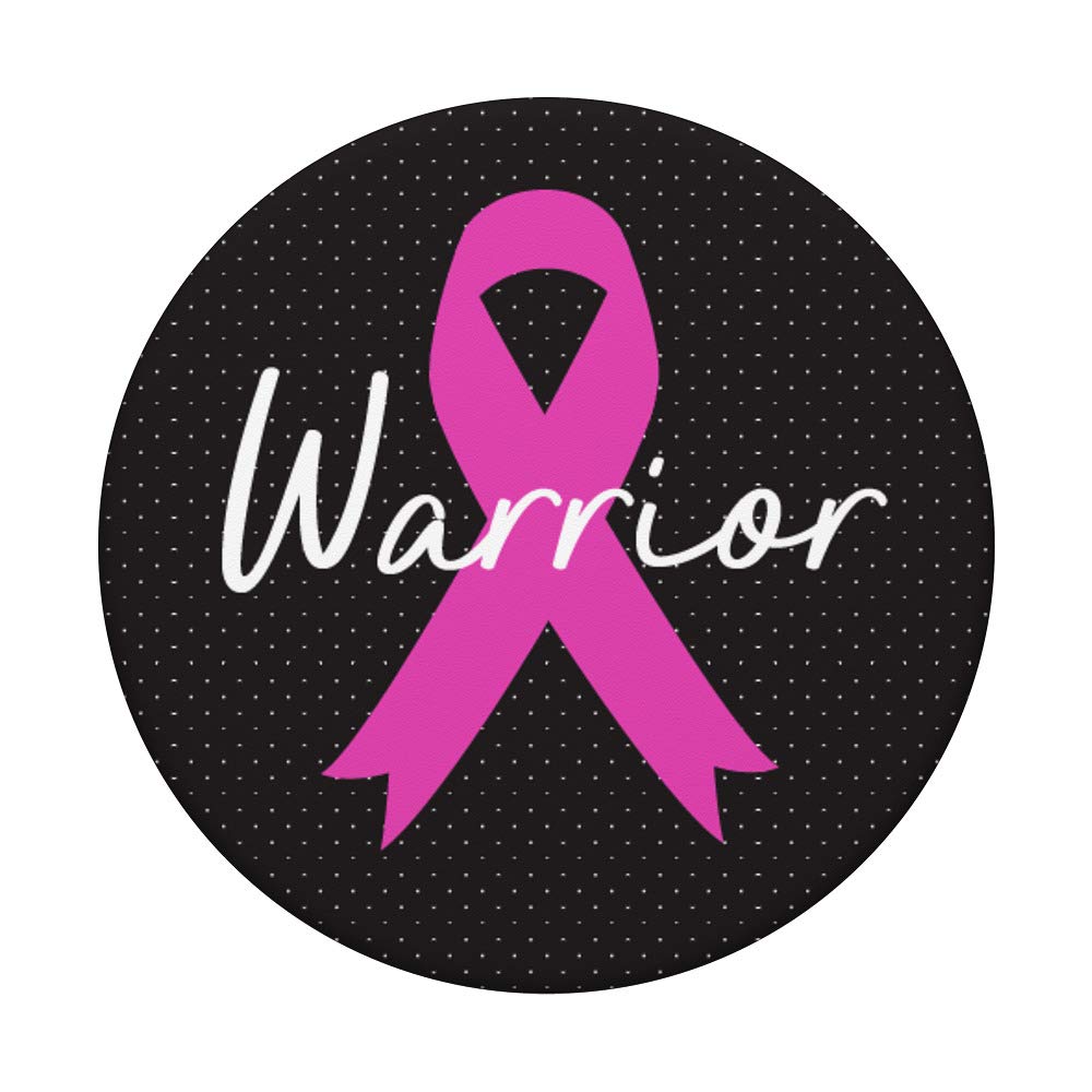 Breast Cancer Awareness Pink Ribbon PopSockets PopGrip - Swappable Phone Grip for iPhone, Samsung & Tablets | Show Support for Survivors & Fighters