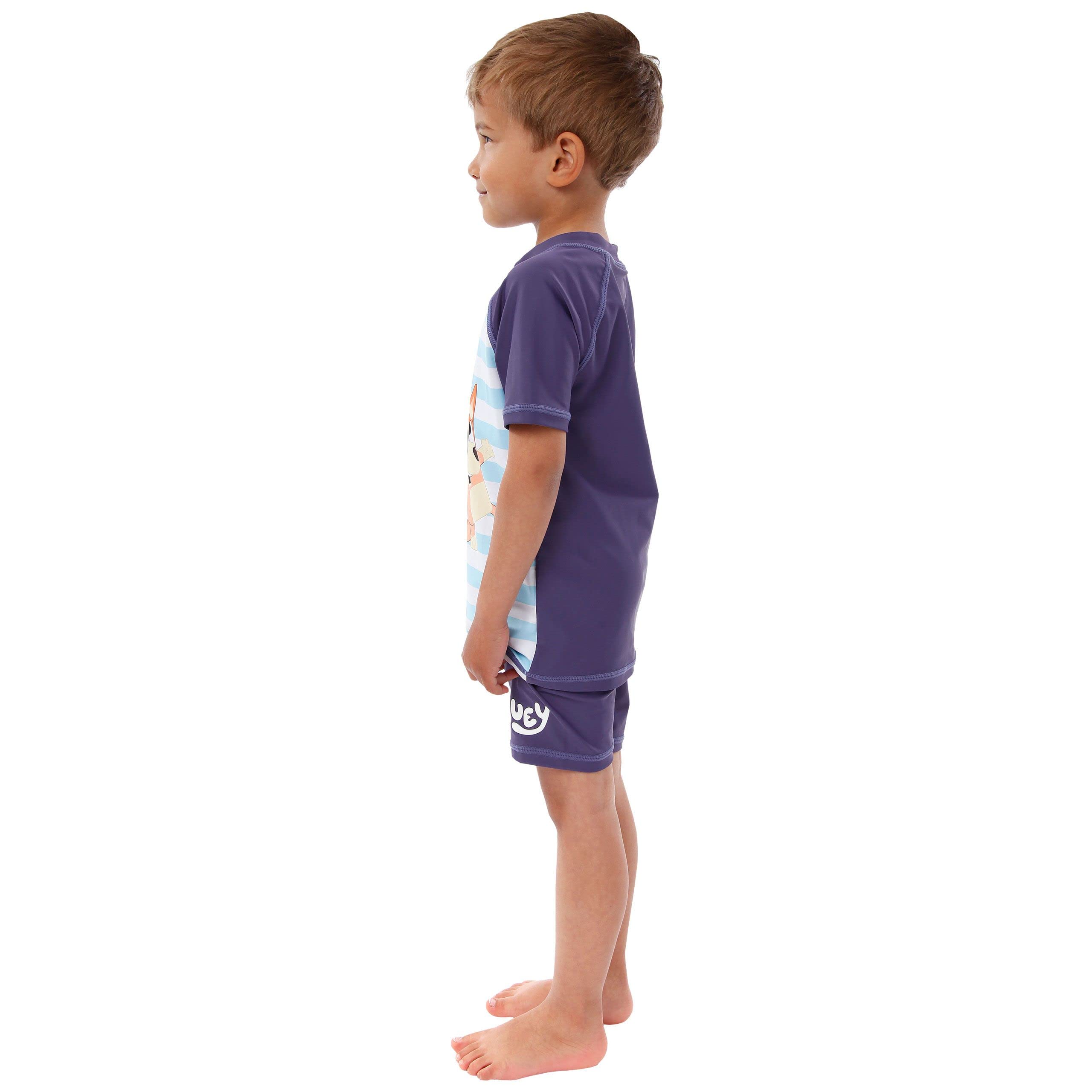 Bluey Boys 2-Piece Swim Set - Kids Swimming Costume for Beach, Pool, and Summer Water Fun