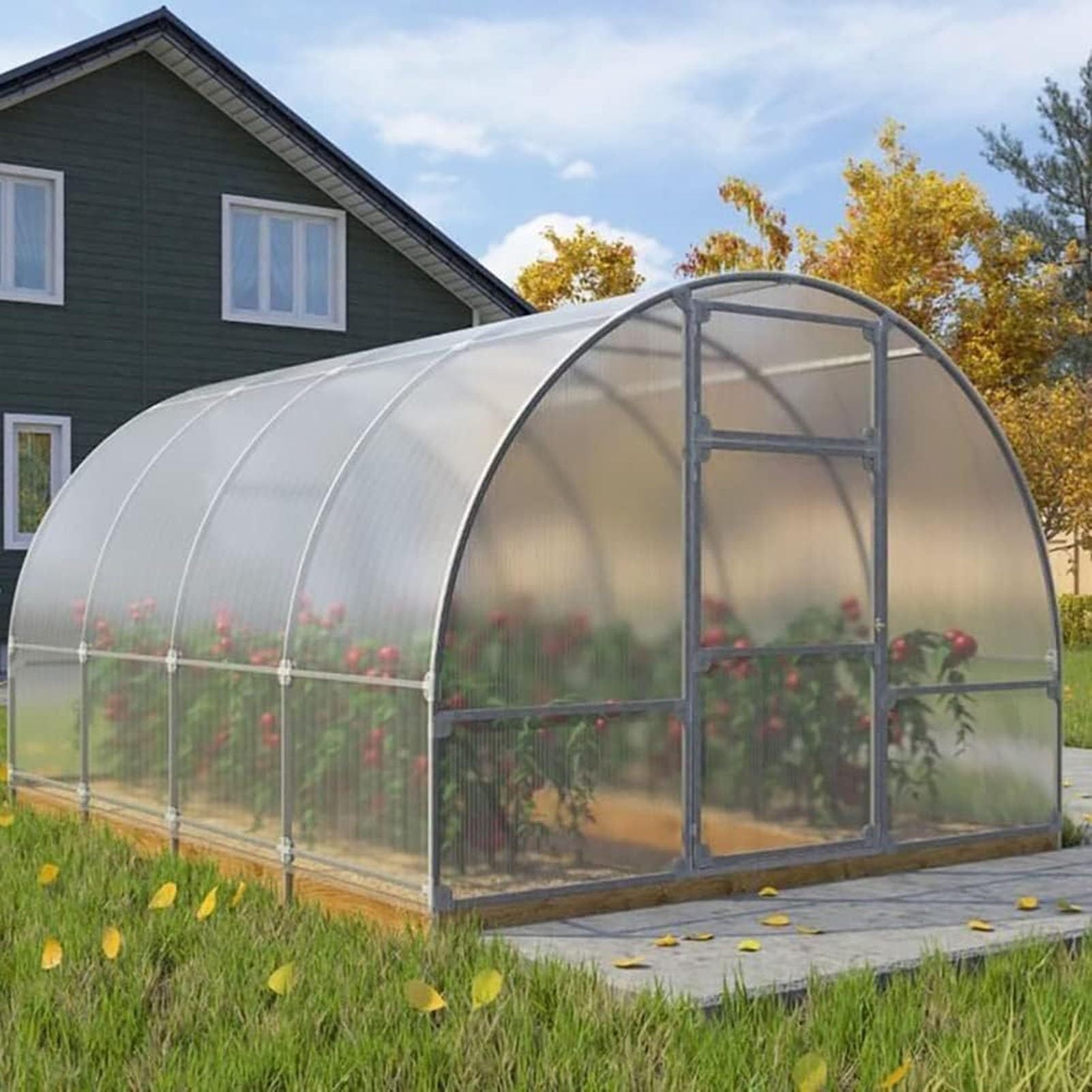 UTOYA 0.8mm Polycarbonate Roofing Panels - Clear Transparent Greenhouse Roof Sheets for Thermal Insulation & Rain Protection | Easy to Cut & Bend | Custom Sizes (59