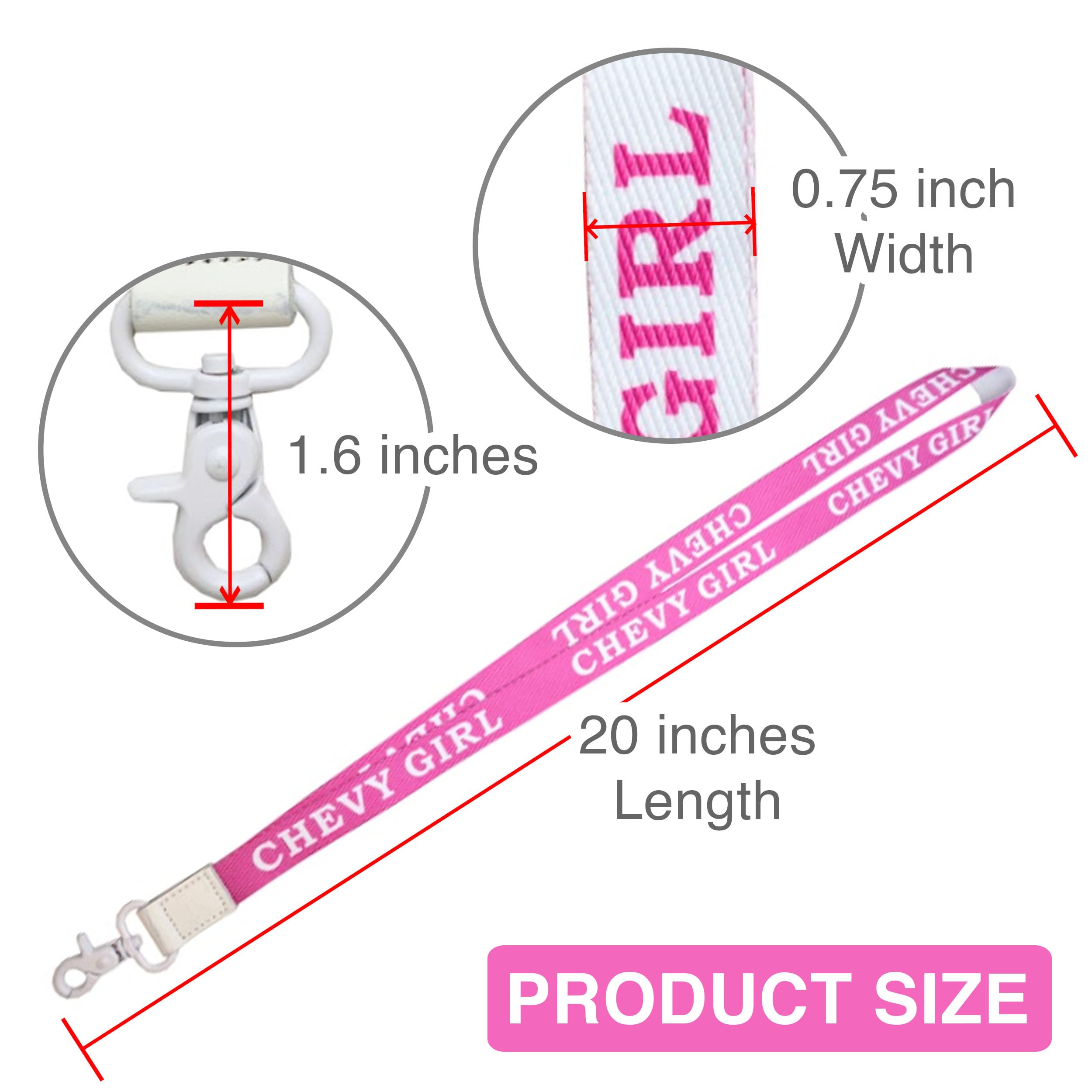 EASTEX Chevy Girl Lanyard Keychain - Stylish ID Badge Holder for Women - Car Keys & Auto Fob Organizer - Perfect for Work, School, and Everyday Use