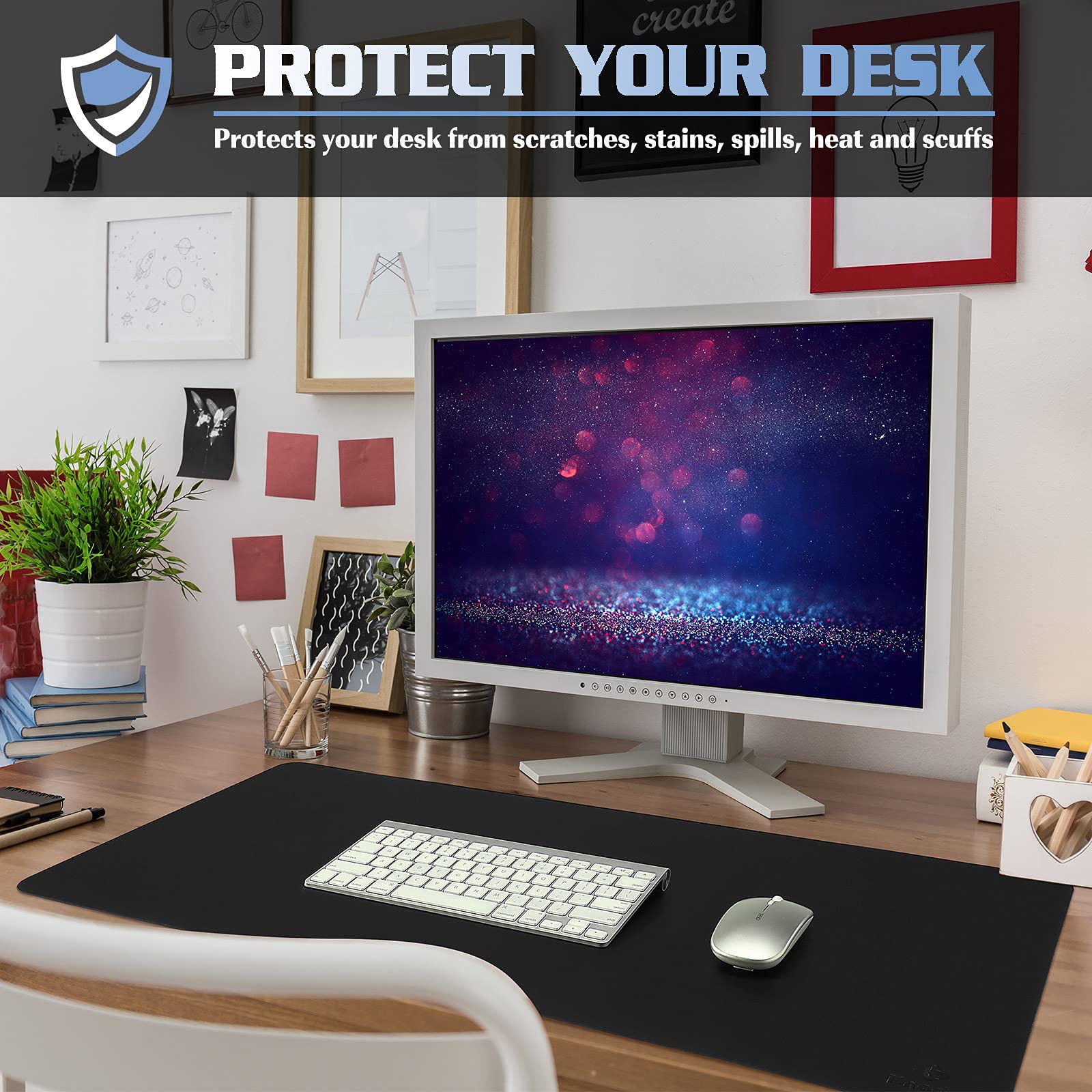 Premium Non-Slip Leather Desk Mat - 31.5x15.7