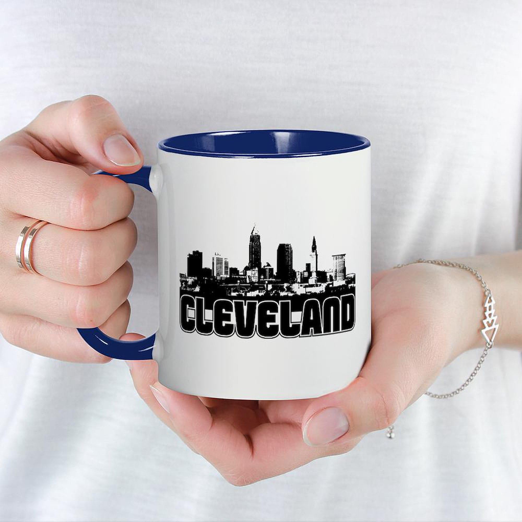 Cleveland Skyline Ceramic Coffee Mug 11 oz (325 ml) - Perfect for Home, Office & Gifts - Durable & Stylish Ohio-Themed Drinkware