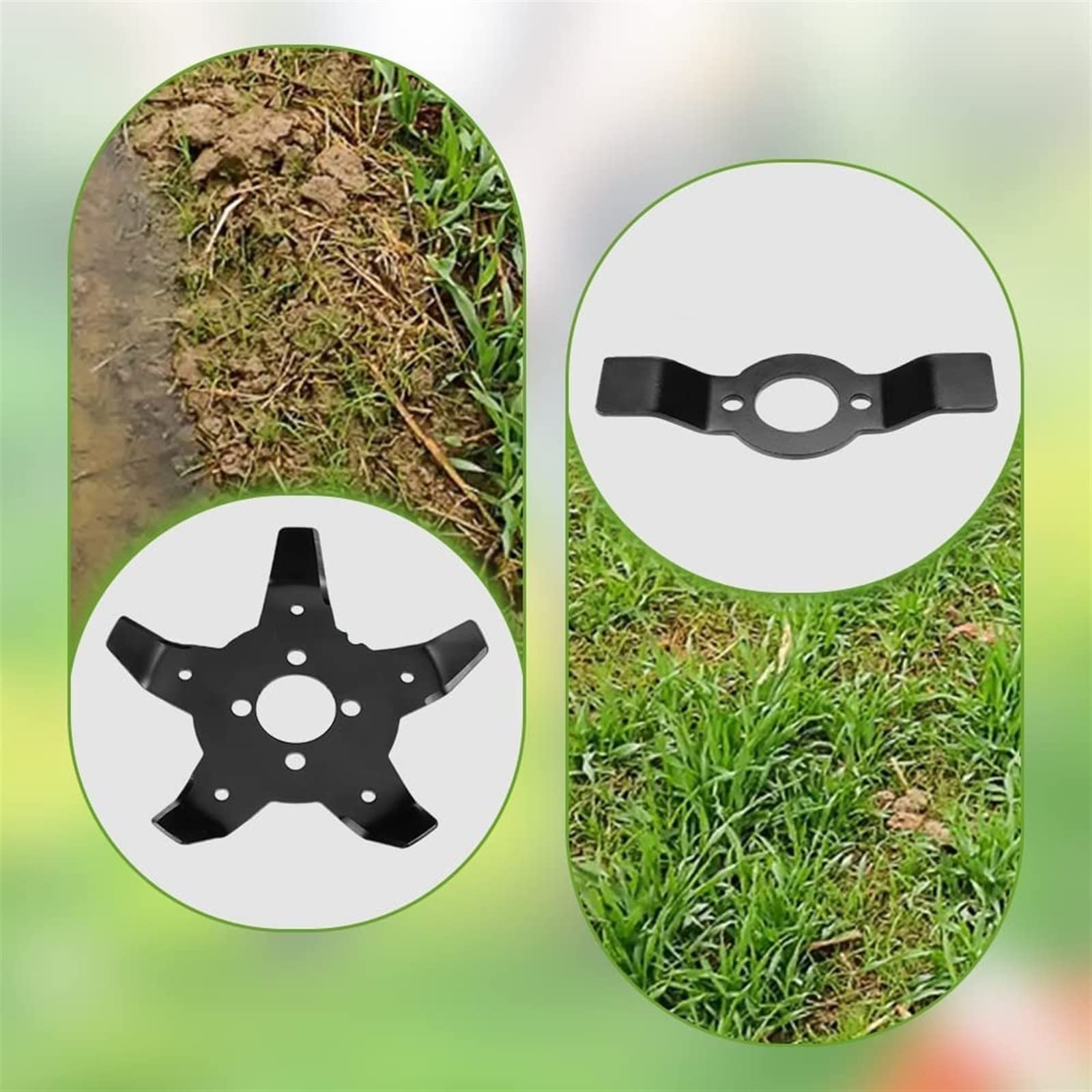 2023 Upgraded Universal Steel Weeder Plate Brush Cutter Head - 4PC Replacement Blades for Lawn Mower & Grass Trimmer - Durable Weed Cutting Accessories for Yard Maintenance, Landscaping & Gardening