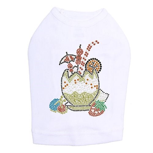 Tropical Coconut Print Rhinestone Tank Top for Women - Summer Beach Party, Cocktail Dress, Casual Wear - Multiple Colors Available