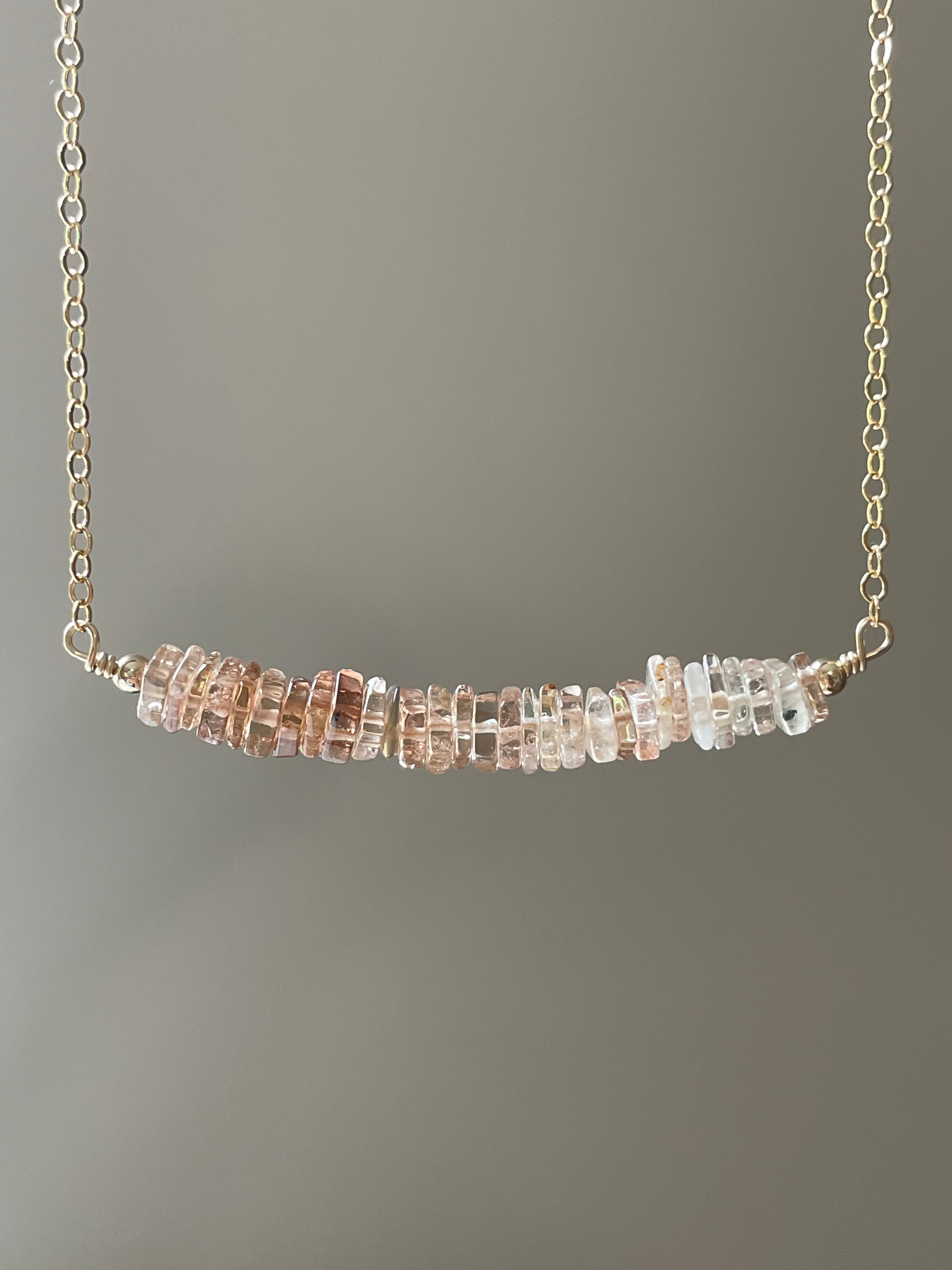 Imperial Topaz Crystal Necklace - Sterling Silver or 14K Gold November Birthstone Jewelry Gift for Women, Birthday Present, Anniversary Gift, Holiday Gift Idea