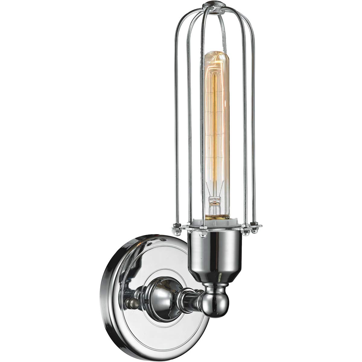 Innovations 900-1W-PC-CE225-PC Muselet 1 Light Wall Sconce - Polished Chrome Finish - Modern Minimalist Lighting for Bedroom, Hallway & Living Room - Part of The Austere Collection