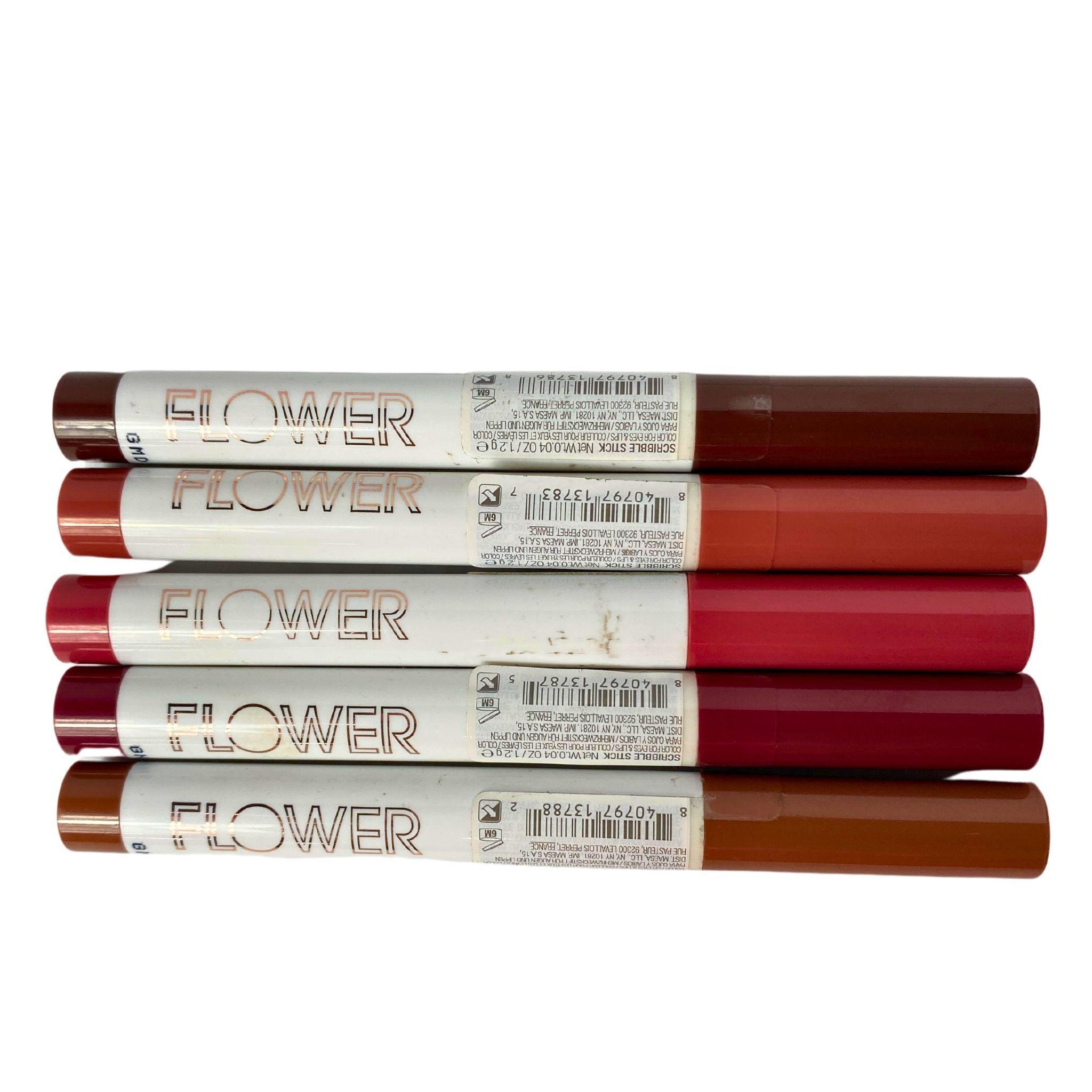 Vibrant Flower Scribble Stick - 0.04OZ Multi-Purpose Eye & Lip Color (110 Pcs Bulk Set) - Perfect for Makeup Artists, Beauty Salons & DIY Cosmetics