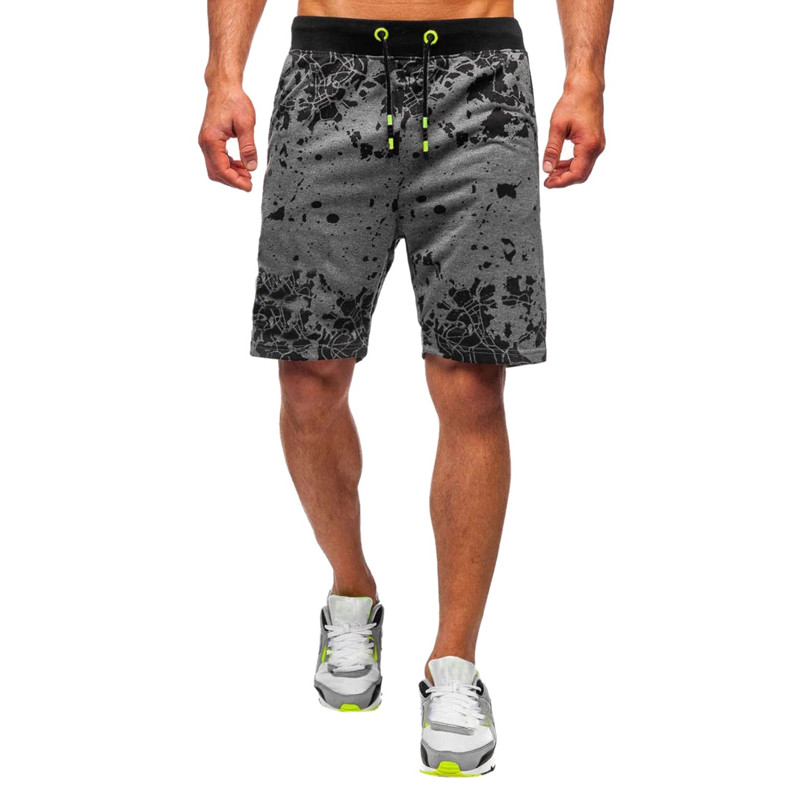 Men's Compression Shorts for Running & Sports - Elastic Waistband, Loose Fit, Tie-Dye Design - Perfect for Summer Workouts, Jogging & Casual Wear