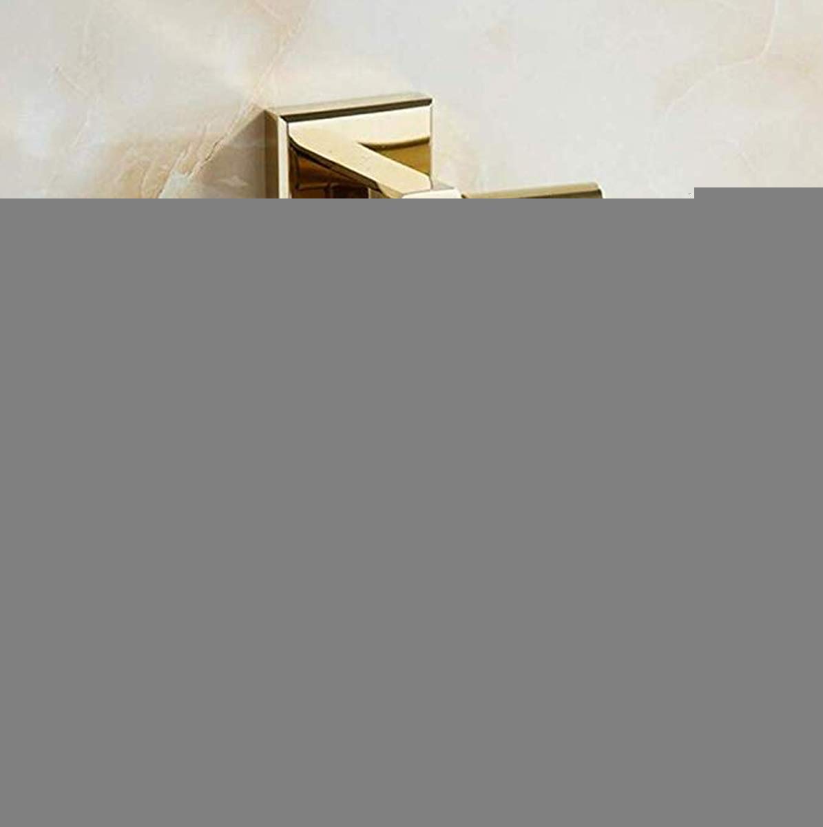 WLA Gold Toilet Paper Holder with Lid - Waterproof Wall Mounted Brass Bathroom Tissue Roll Holder - Modern Style for Bathroom, Restroom & Powder Room Decor
