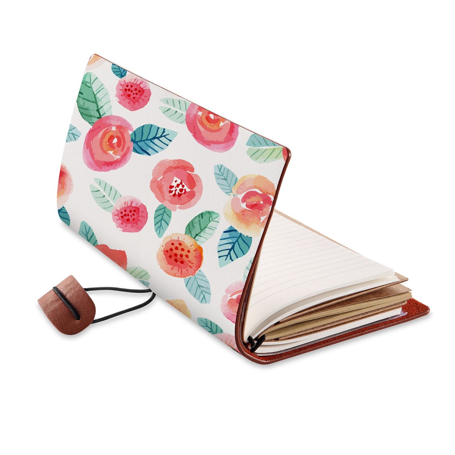 Premium Traveler's Notebook - Rose Gold Leather Journal for Writing, Sketching & Planning | Perfect Travel Companion, Gift Idea & Daily Diary for Women & Men