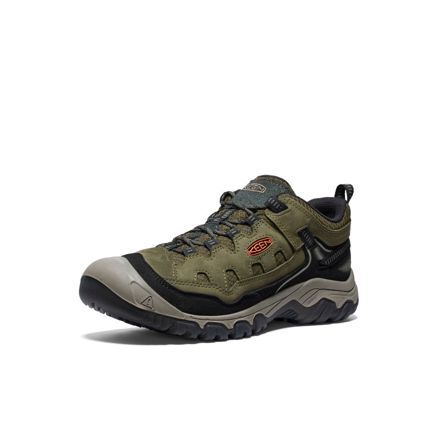 Men's Targhee IV Vented Hiking Shoes - Breathable Waterproof Trail Running Shoes for Outdoor Adventures in Dark Olive/Gold Flame | Perfect for Hiking, Camping & Backpacking