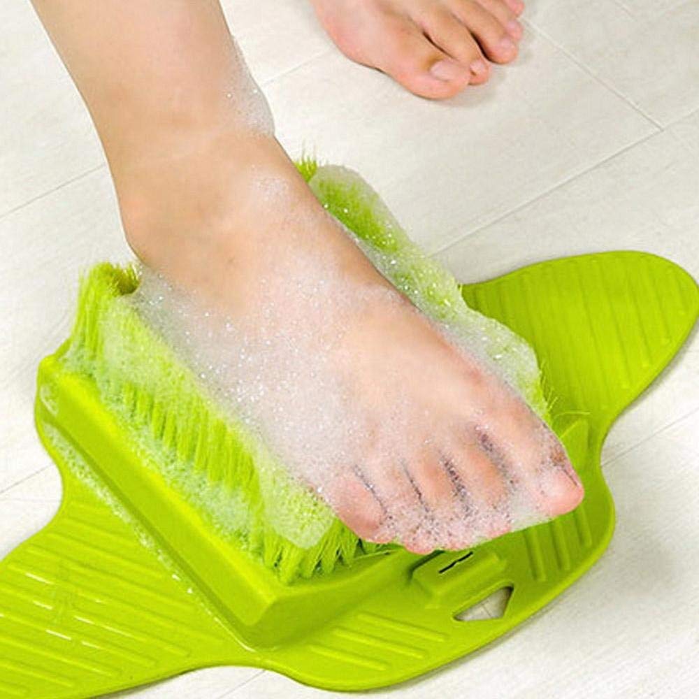 Cyrox Foot Scrubber & Massager - Deep Cleaning Exfoliating Brush for Soft Smooth Feet | Shower Slippers with Pumice Stone for Dead Skin Removal | Perfect for Pedicures, Callus Treatment & Spa Relaxation at Home (Multiple Colors)