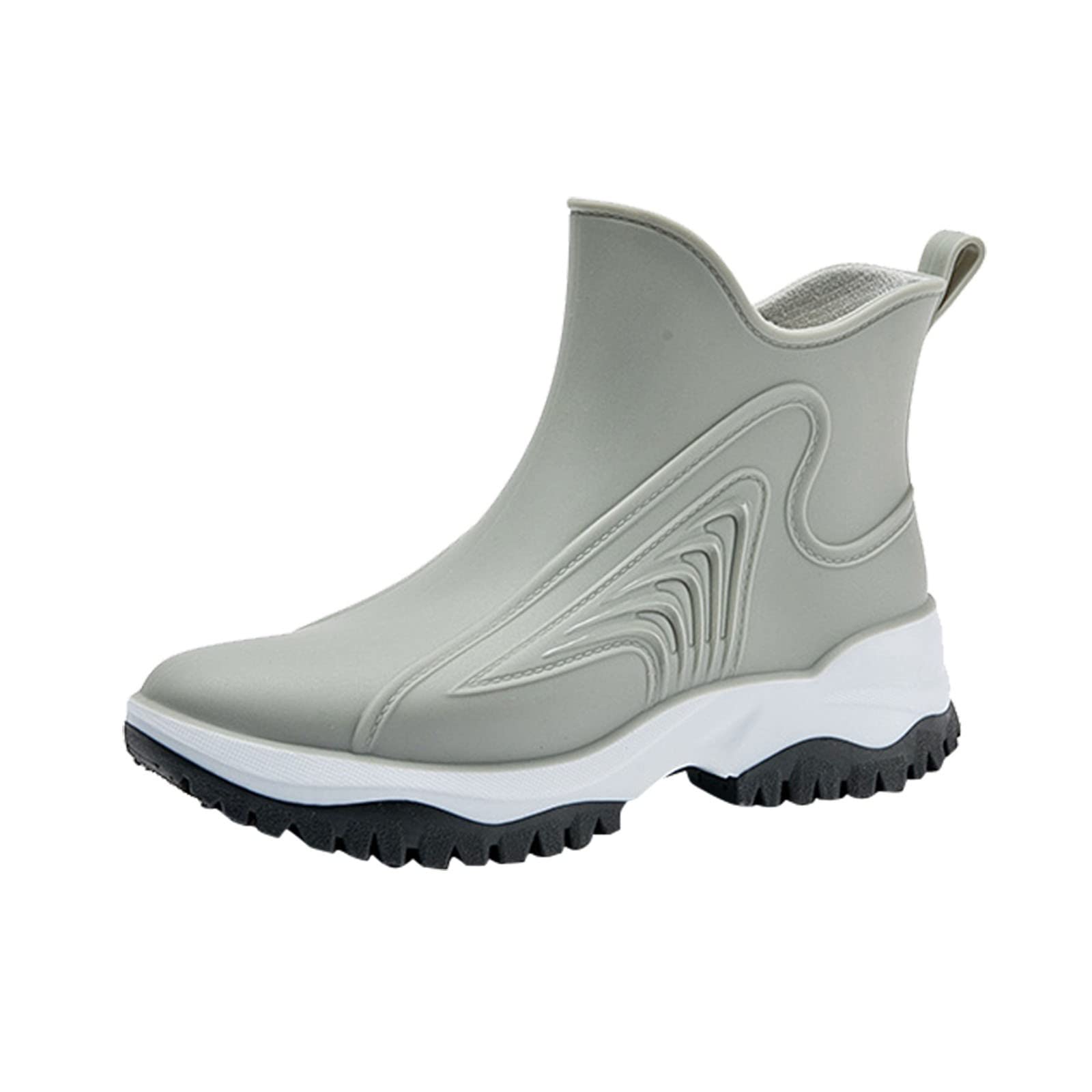 **Women's Waterproof Wellington Boots - Lightweight Non-Slip Rain & Snow Boots for Farming, Gardening - Wide Calf Slip-On Design for Outdoor & Work Use**
