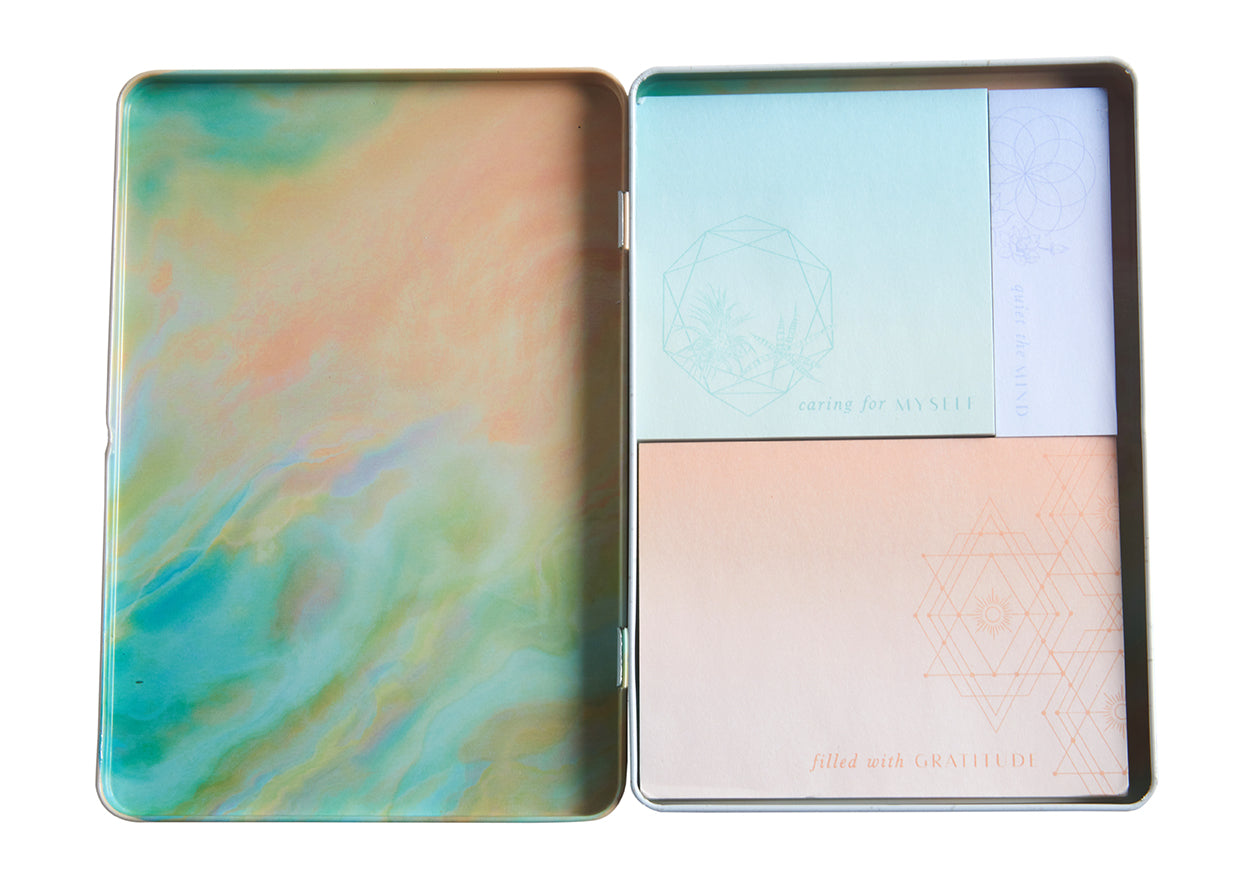 Inner World Sticky Note Tin Set - 50 Colorful Memo Pads for Office, School & Home Organization - Perfect for Planning, Reminders & Creative Journaling