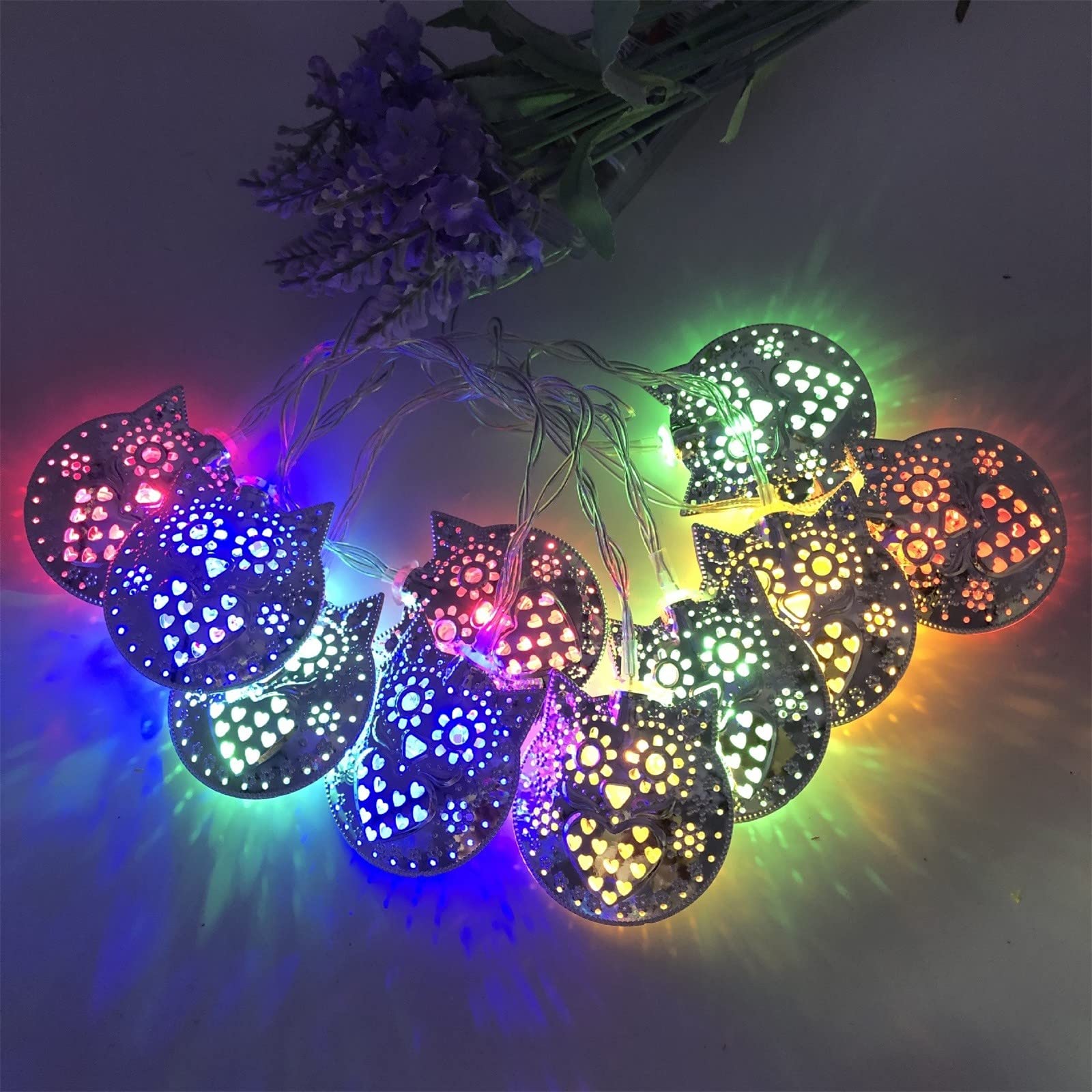 Battery Operated Halloween Party Decorations - Ghost String Lights for Outdoor & Indoor Holiday Decor | Perfect for Halloween, Christmas, and Party Events