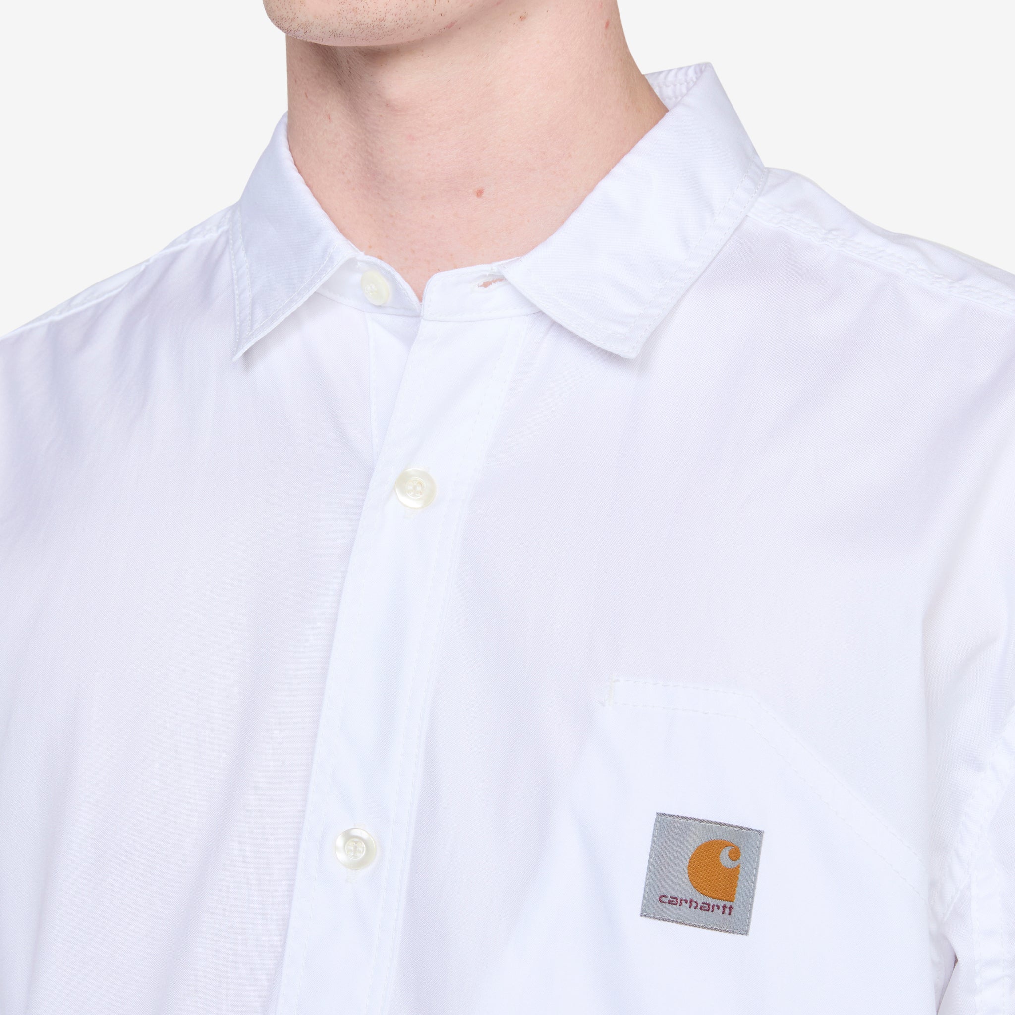 Carhartt Men's Short Sleeve Work Shirt - Durable Cotton T-Shirt for Construction, Outdoor & Casual Wear - White