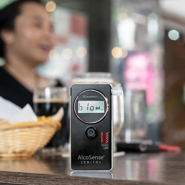 Andatech Alcosense Zenith+ Personal Breathalyser - Professional Alcohol Breath Tester for Accurate BAC Measurement | Perfect for Drivers, Workplace Safety & Personal Use