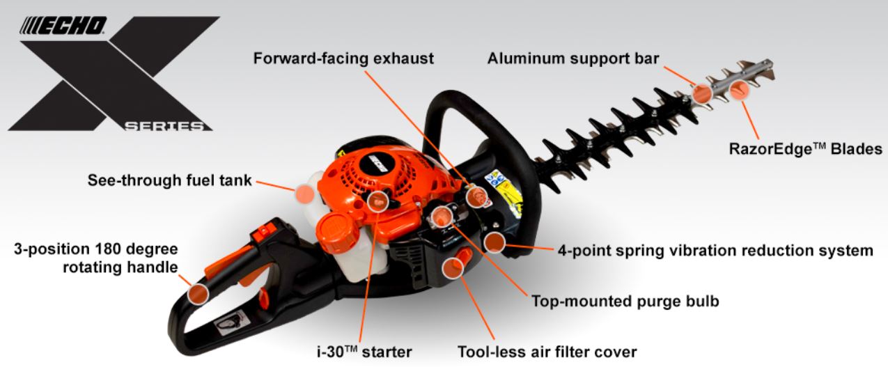 ECHO HC 2210 Professional 22-Inch Double-Sided Blade Hedge Trimmer - Perfect for Landscaping, Garden Maintenance & Shrub Trimming