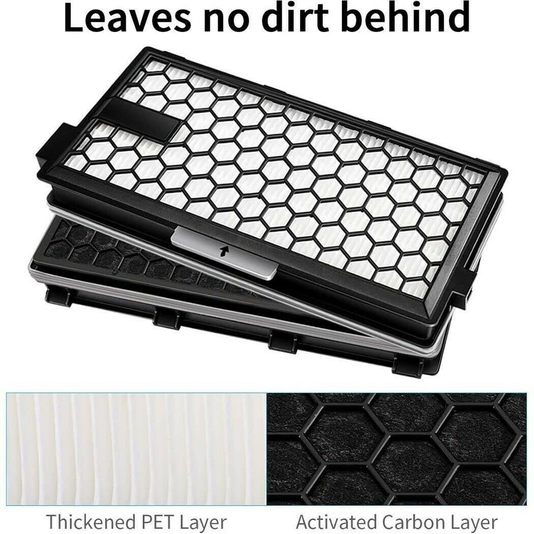 2 Pack Miele S300-S800 Series Vacuum Cleaner Replacement Filters SF-HA 50 - Active Air-Clean HEPA Filter for Dust & Allergen Removal - Perfect for Pet Hair, Home Cleaning & Allergy Relief