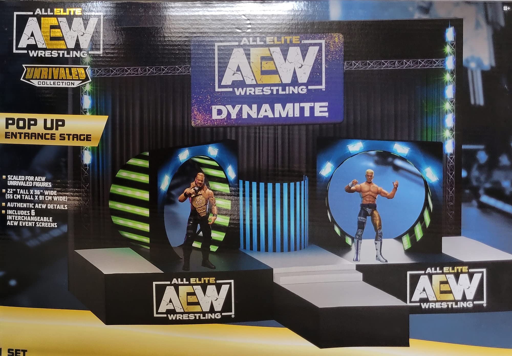AEW Wrestling Entrance Stage - Collectible Pop-Up Action Figure Playset for Kids & Adults | Perfect for Display, Role Play, and Home Decor | Great for Birthday Gifts, Toy Collections, and Wrestling Fan Scenes