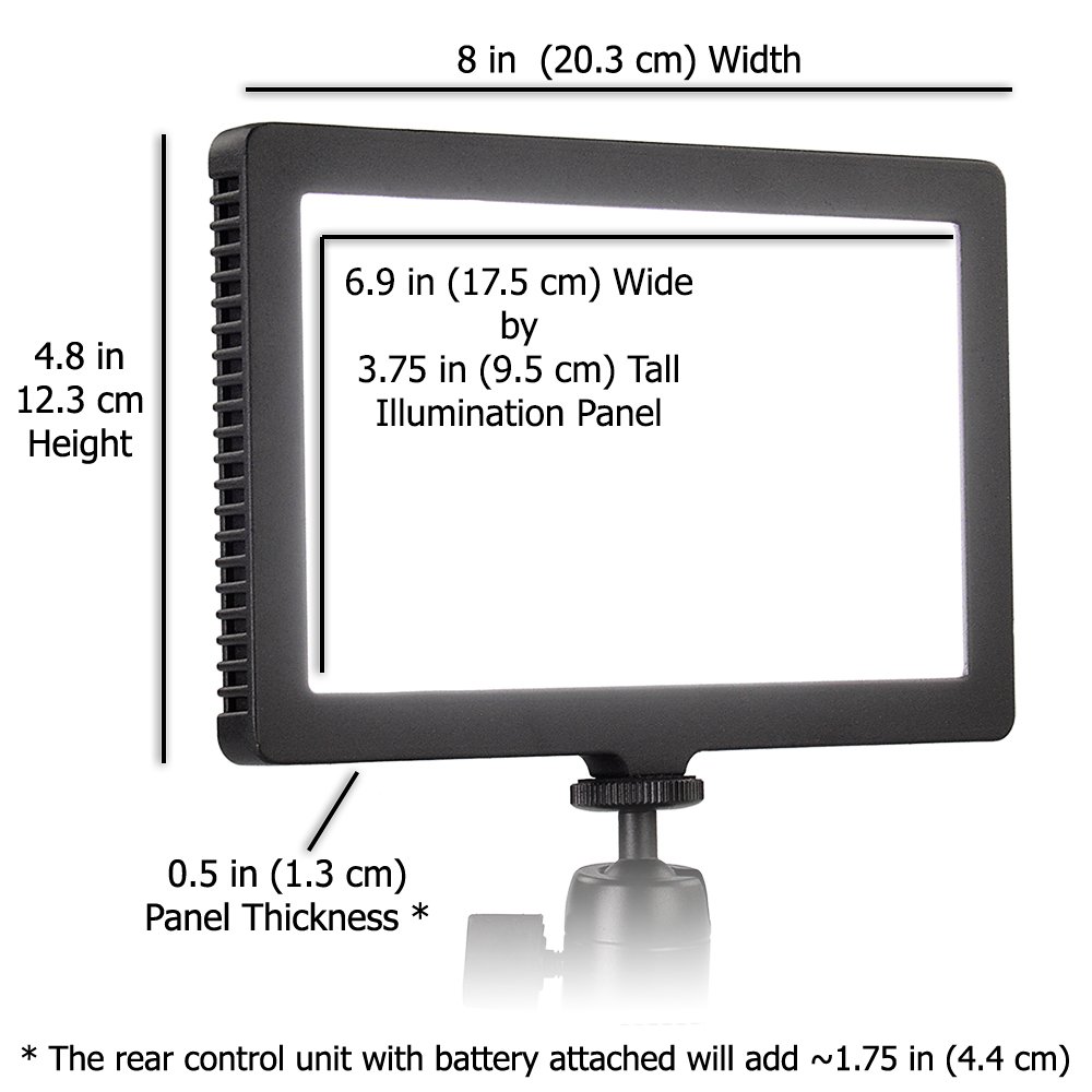 Fotodiox Pro FlapJack LED Edge Light C-200S - 5x8-Inch Ultra-Thin Dimmable Daylight LED Panel for Photography & Videography - Includes Case, Battery & Charger - Perfect for Studio, Portrait, and On-Location Shooting