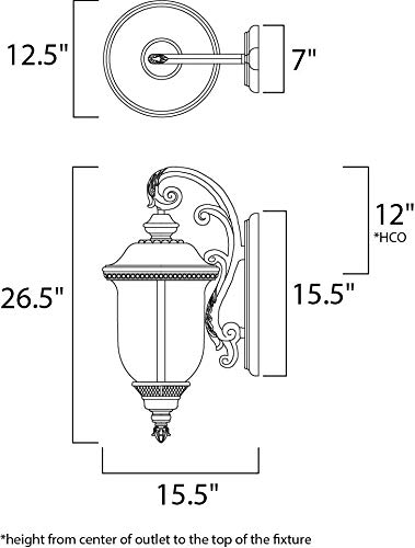 Maxim Carriage House DC-3 Early American Style Outdoor Wall Lantern - 14