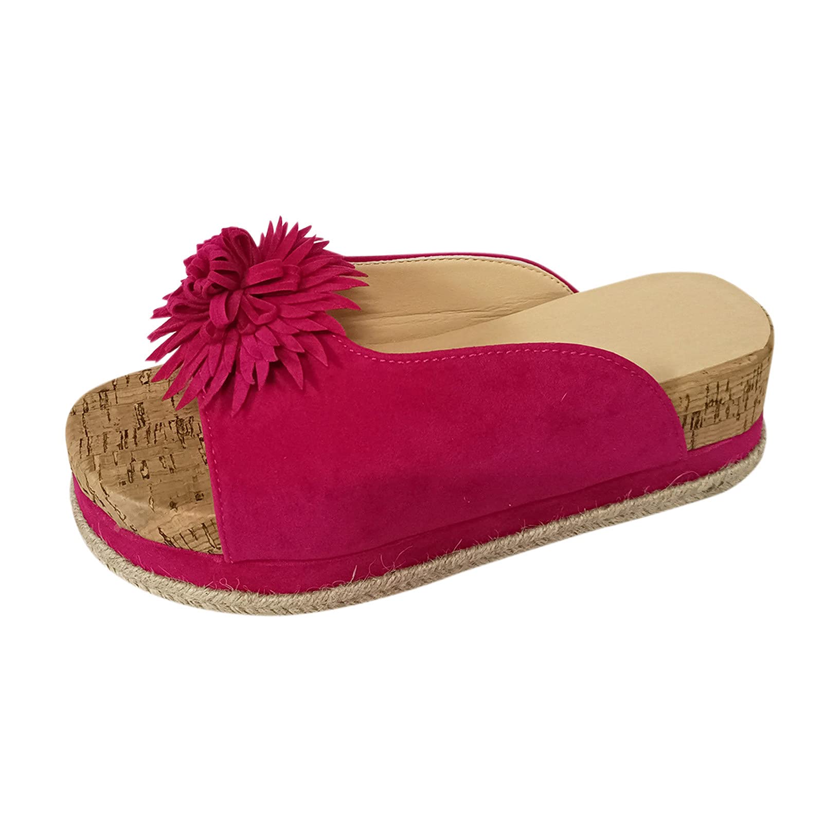 Women's Comfortable Wedge Sandals with Roman Toe - Thick Sole Casual Open-Toe Slippers & Heels for Summer, Beach, and Everyday Wear